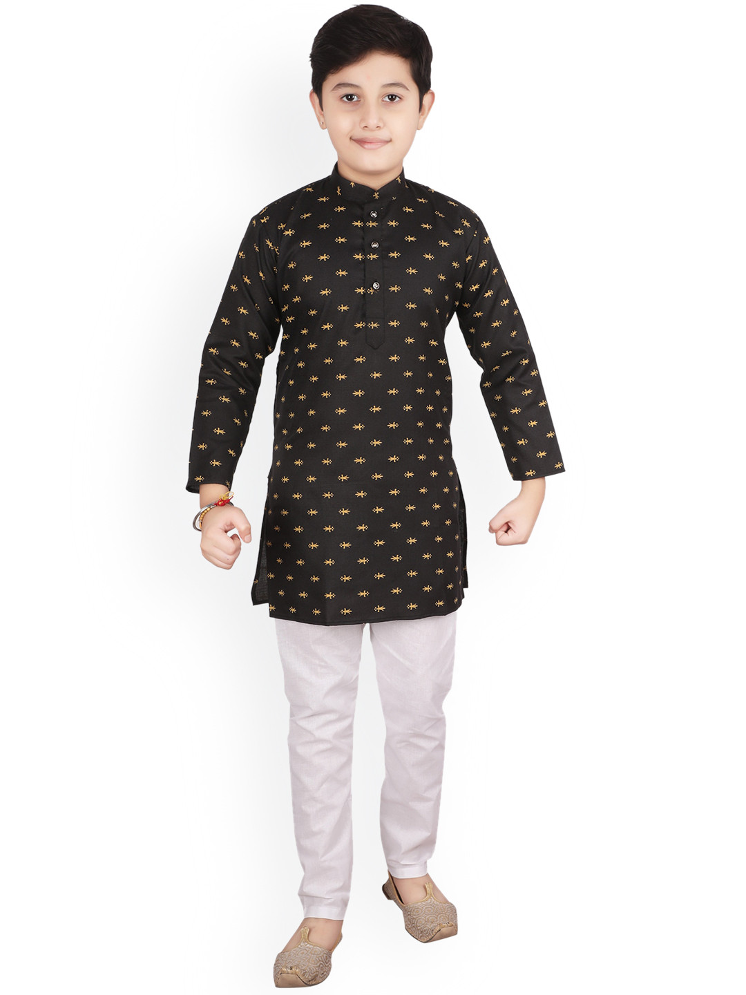 

Pro-Ethic STYLE DEVELOPER Boys Ethnic Motifs Printed Kurta with Pyjamas, Black