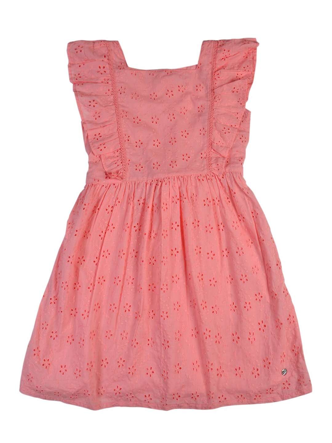 

GJ baby Girls Flutter Sleeve Fit & Flare Dress, Pink