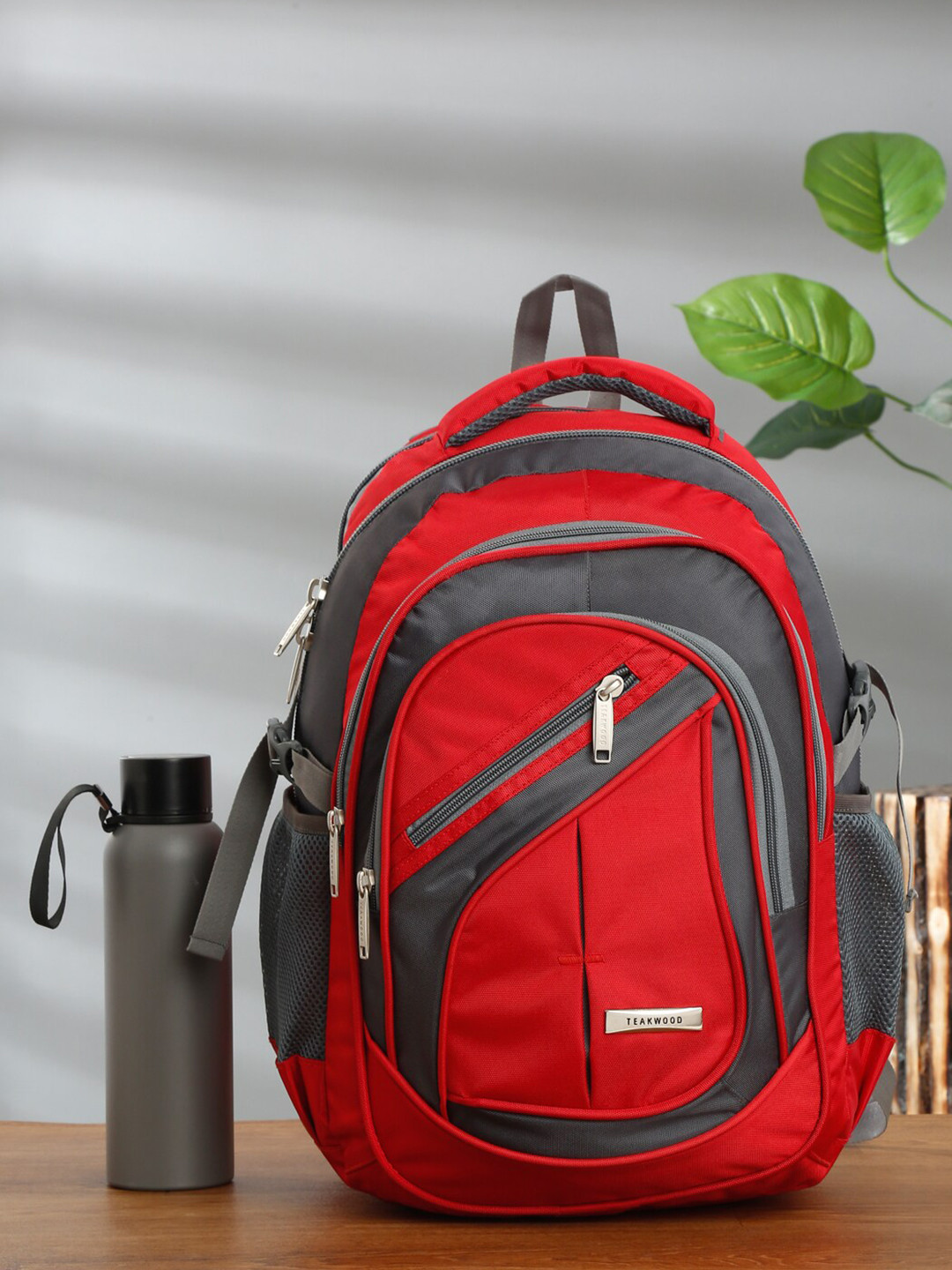 

Teakwood Leathers Water Resistant Laptop Backpack, Red