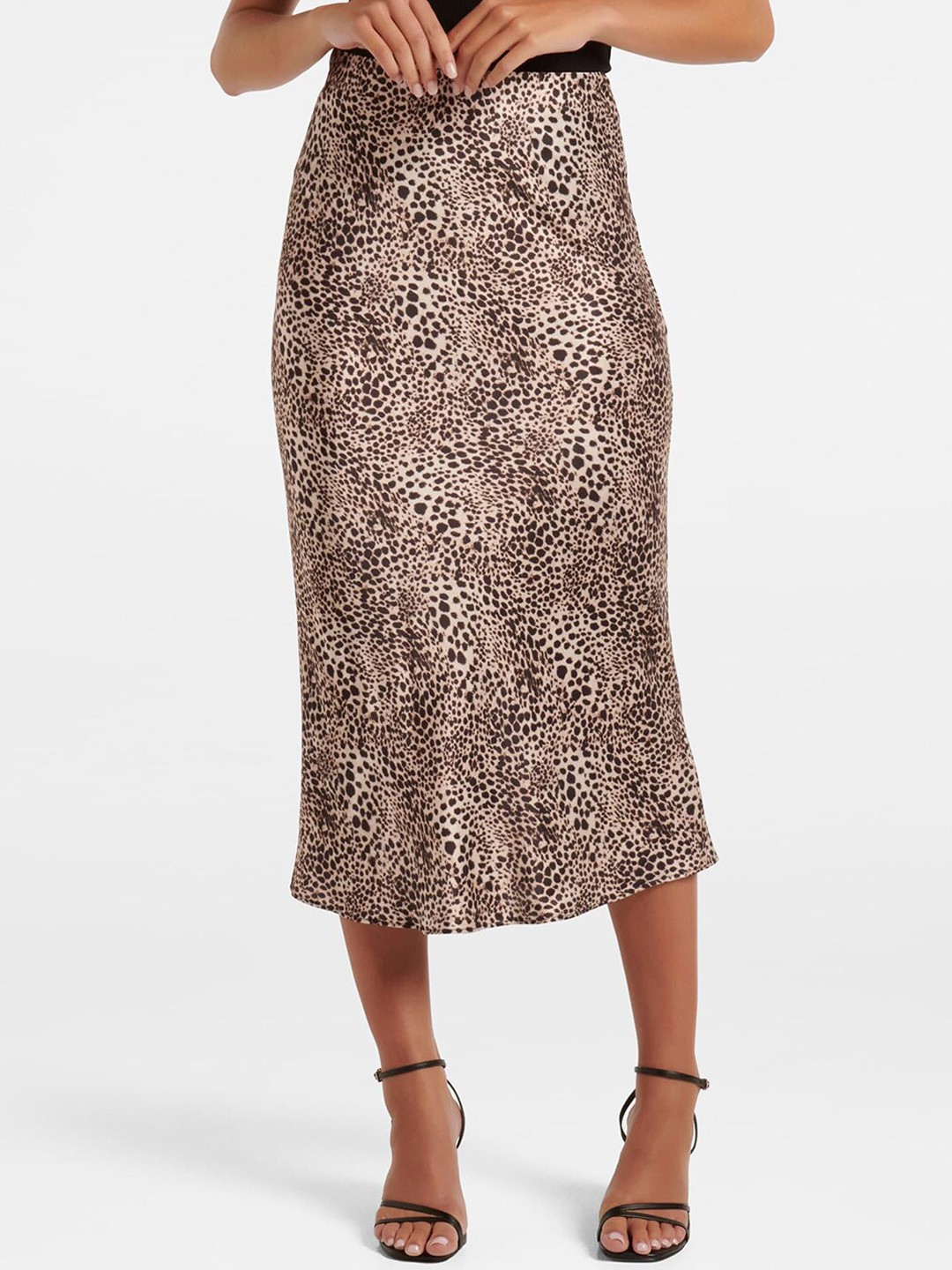 

Forever New Printed Midi Pencil Skirt, Brown