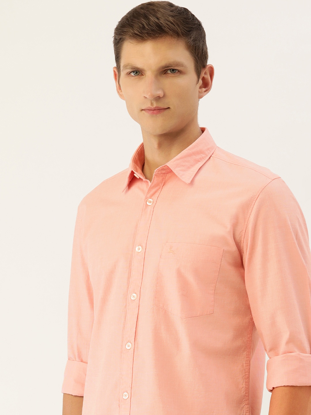 

Parx Slim Fit Pure Cotton Casual Shirt, Pink
