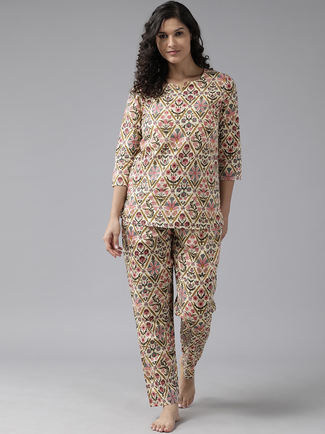 

Prakrti Boota Printed Cotton Night suit, Multi
