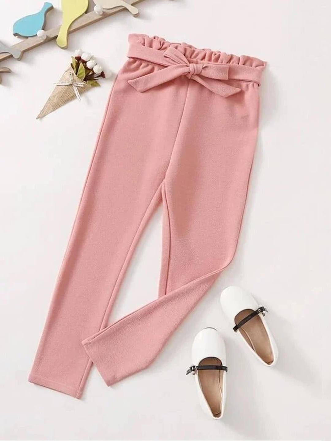 

ADDYVERO Girls Relaxed High-Rise Trousers, Pink