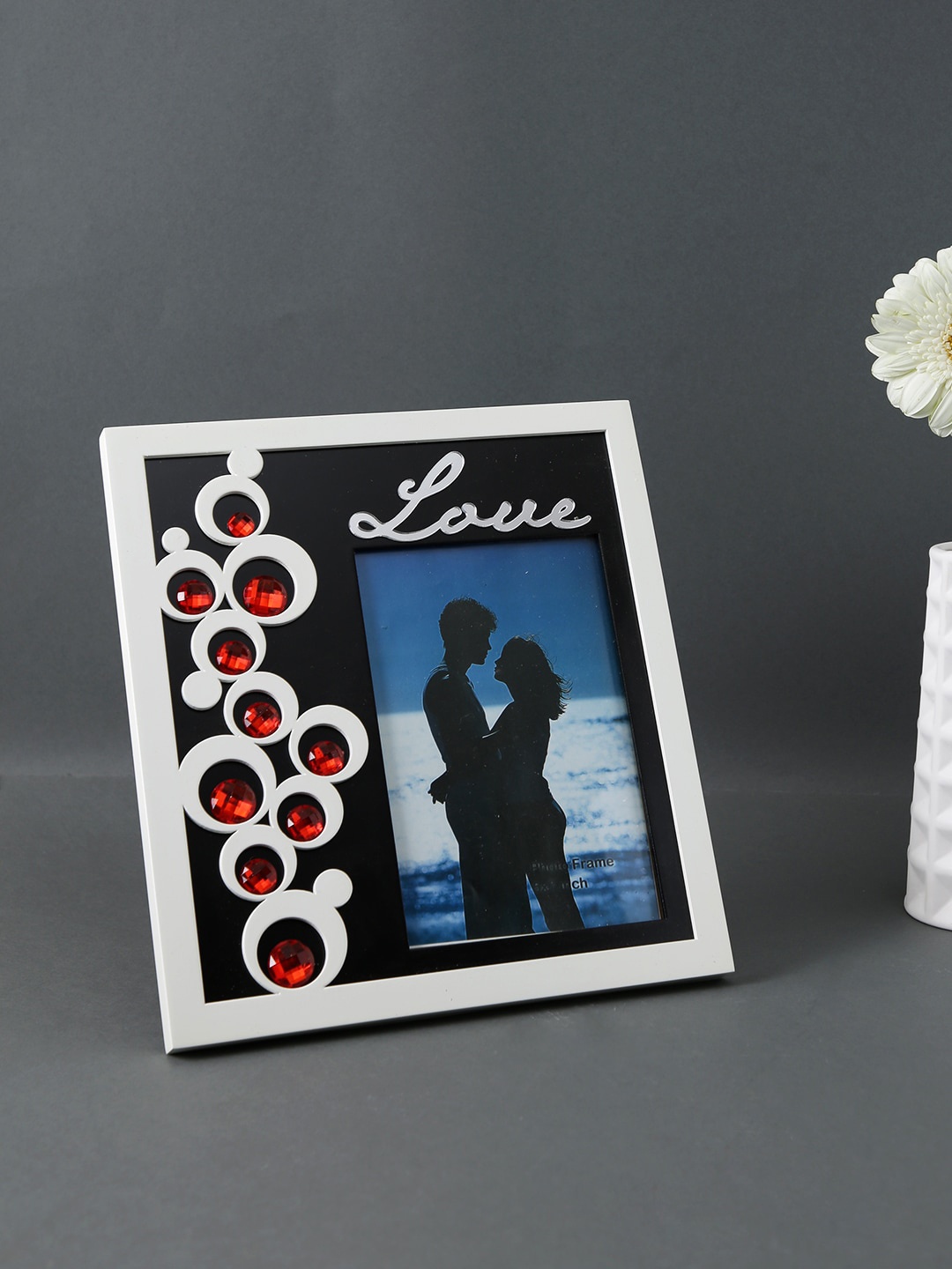 

TAYHAA Black & White Acrylic All-About-Love Photo Frame