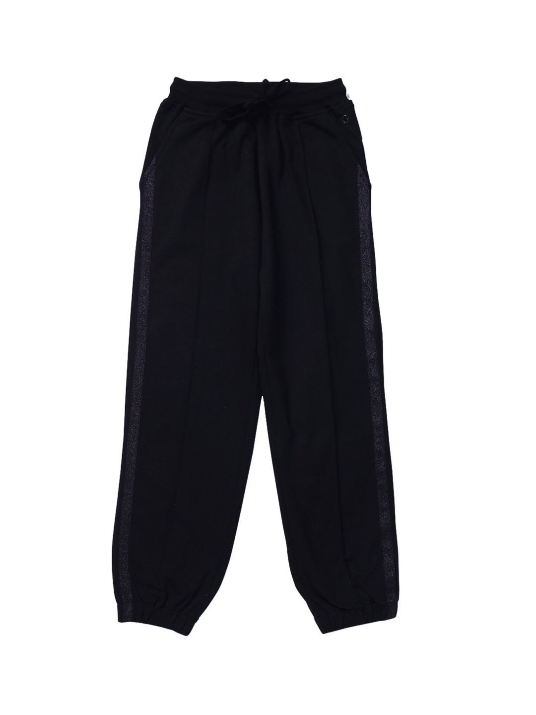 

Gini and Jony Girls Mid Rise Cotton Joggers, Black