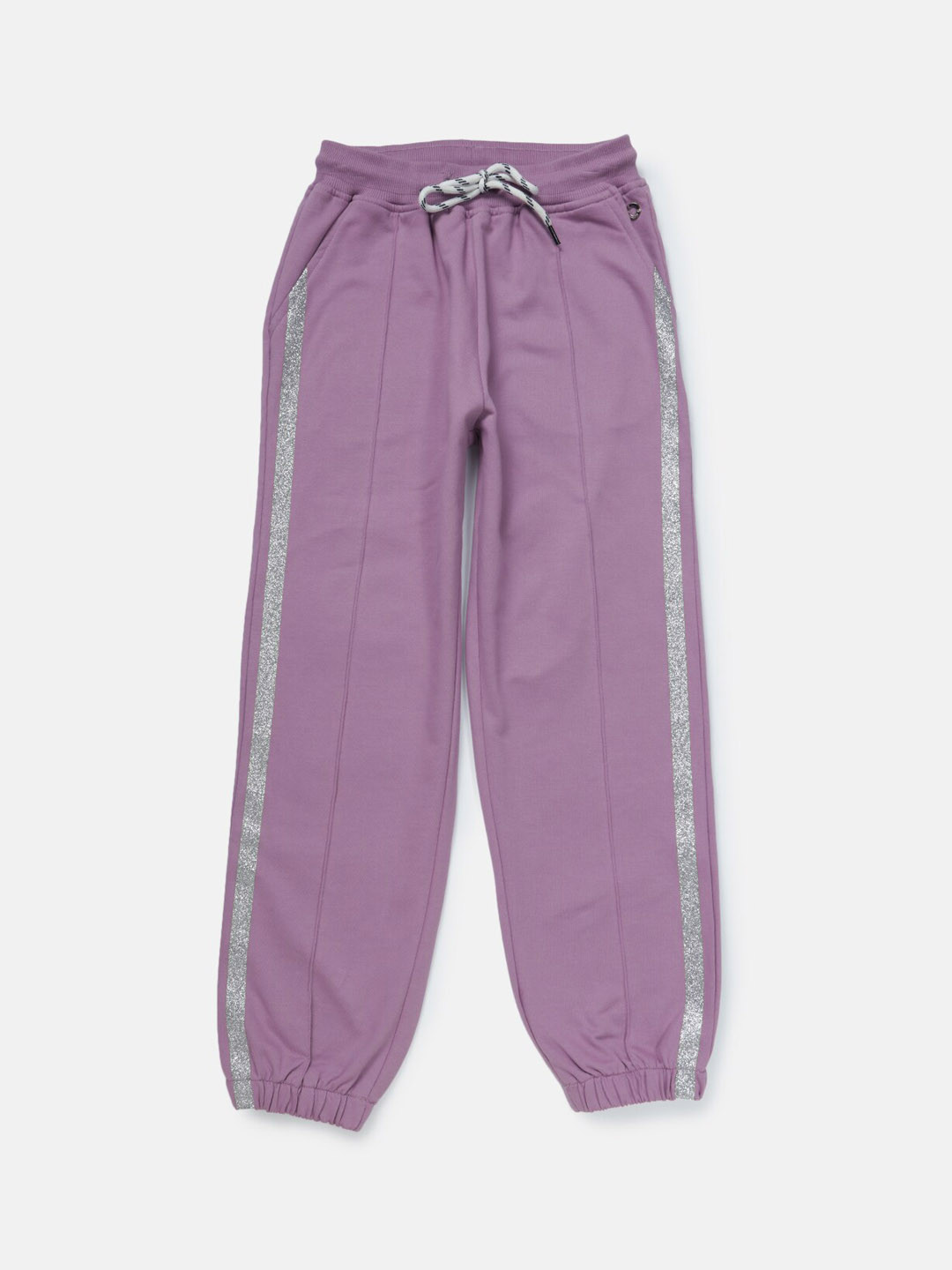 

Gini and Jony Girls Mid Rise Cotton Joggers, Purple