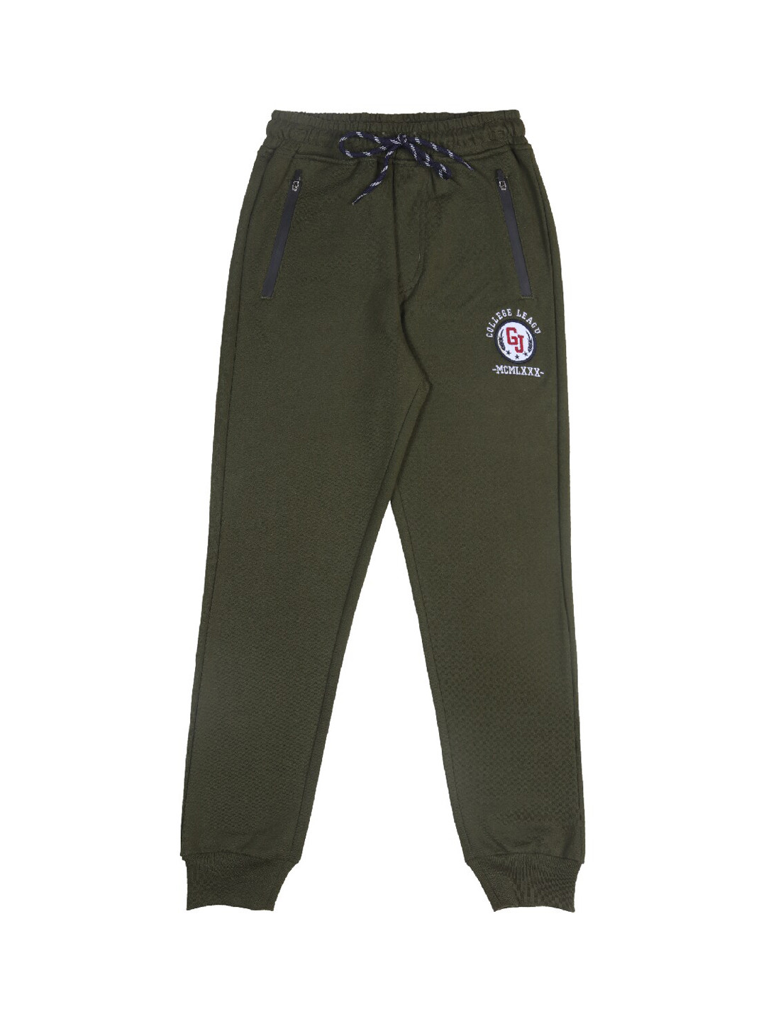 

Gini and Jony Boys Regular Fit Cotton Joggers, Olive