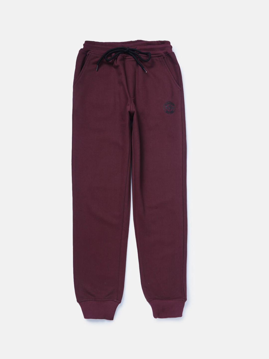 

Gini and Jony Boys Mid-Rise Cotton Joggers, Maroon