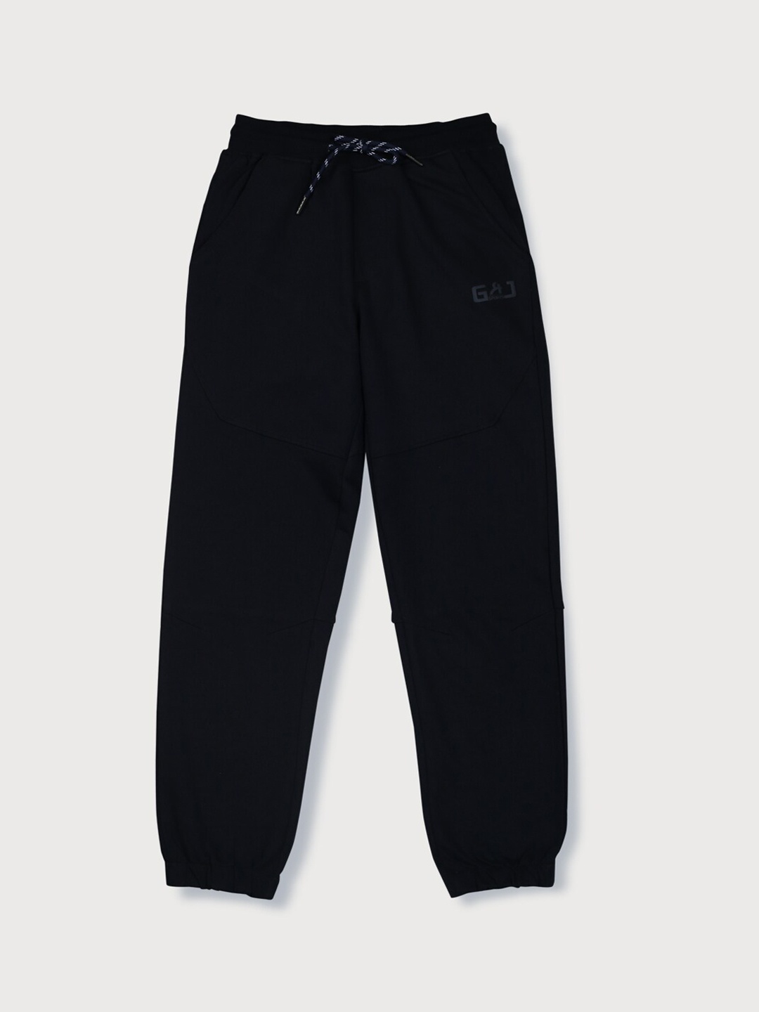 

Gini and Jony Boys Mid Rise Cotton Joggers, Navy blue