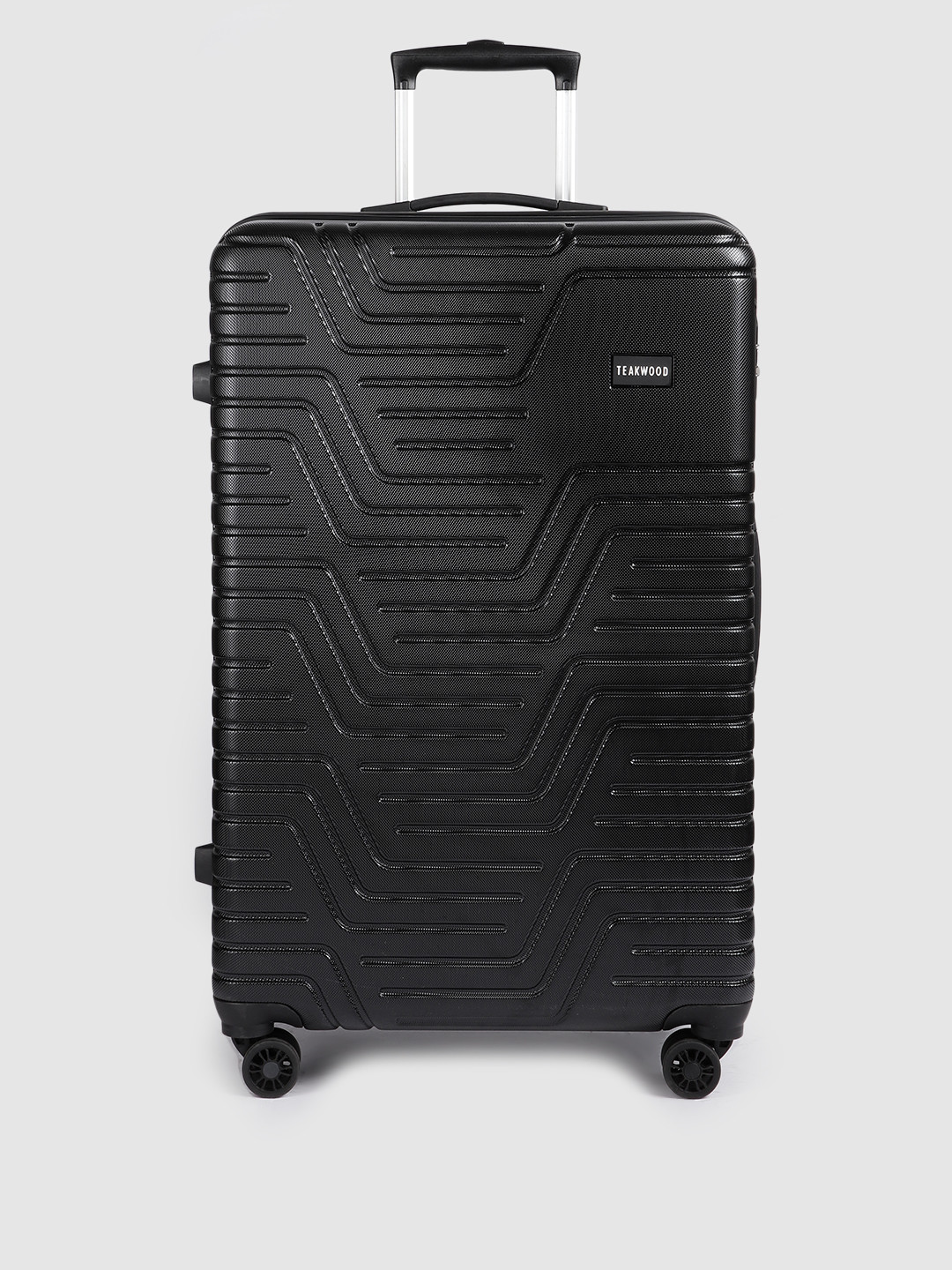 

Teakwood Leathers Textured Hard-Sided Large Trolley Bag 75 CM, Black