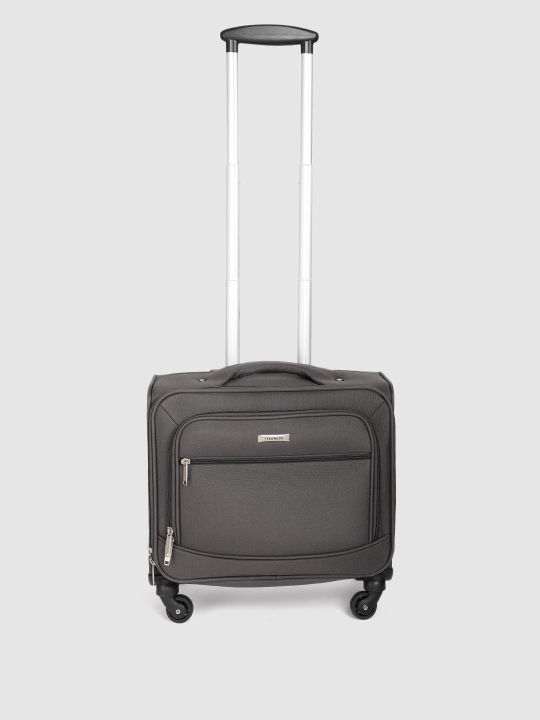 

Teakwood Leathers 360 Degree Rotation Overnighter Trolley Bag with Laptop Compartment 44L, Grey