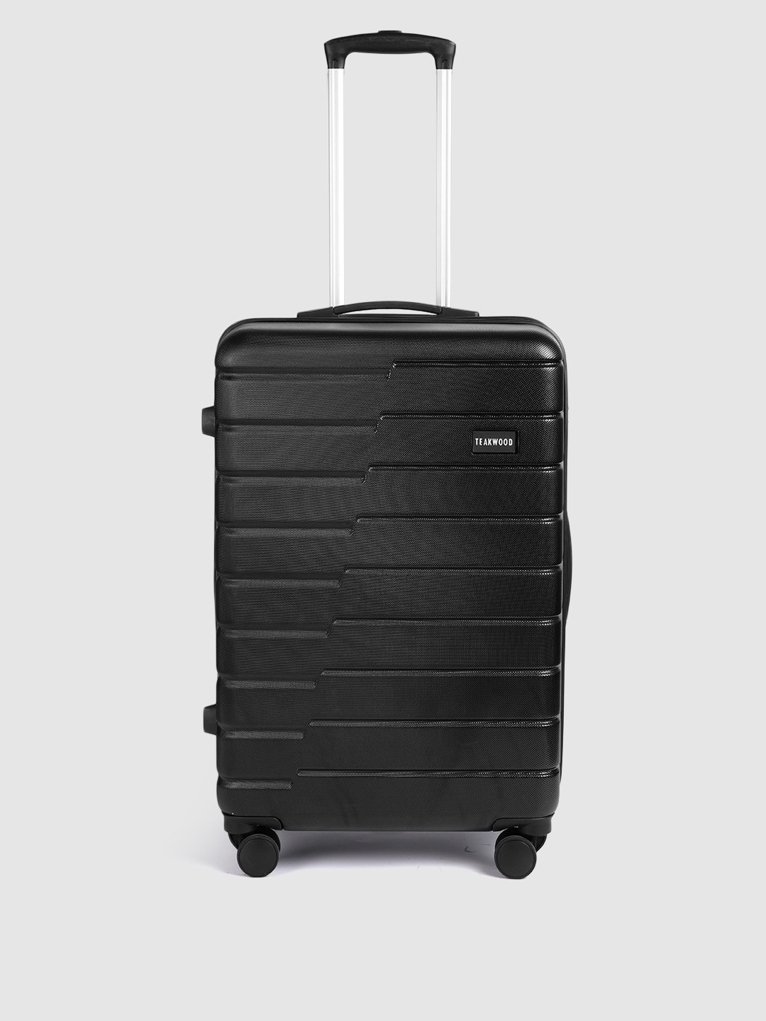 

Teakwood Leathers Duble Face Textured Hard-Sided Medium Trolley Bag 65 CM, Black
