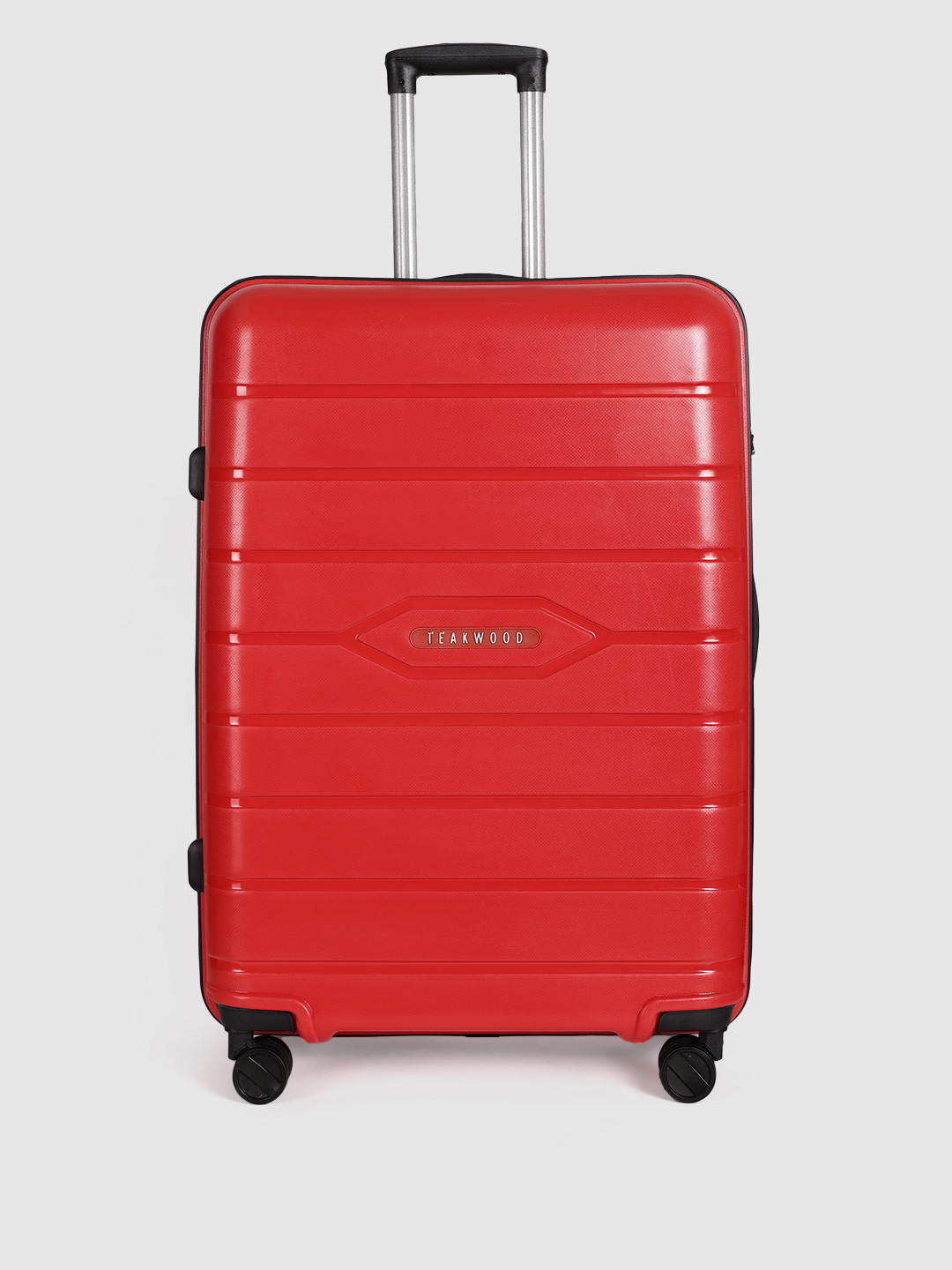 

Teakwood Leathers Textured 360 Degree Rotation Hard Large-Sized Trolley Bag 75 CM, Red