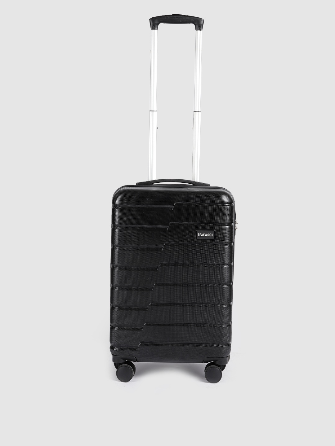 

Teakwood Leathers Textured Hard-Sided Cabin Trolley Bag 55 CM, Black