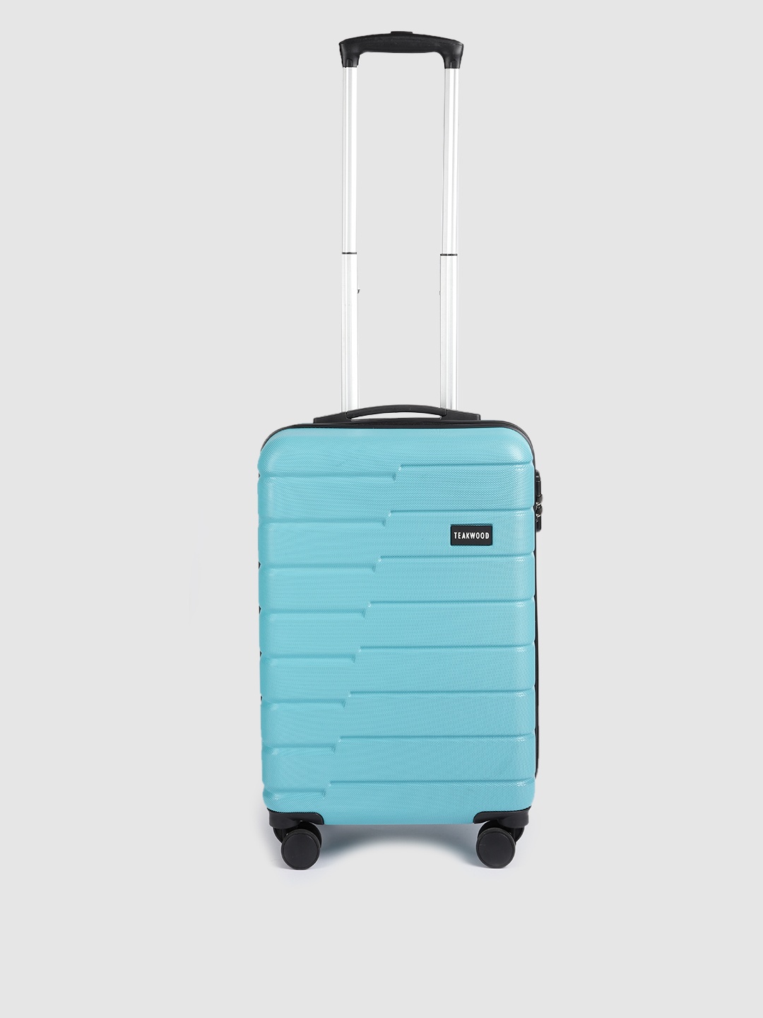 

Teakwood Leathers Textured Hard-Sided Overnighter Cabin Trolley Bag 55 CM, Blue