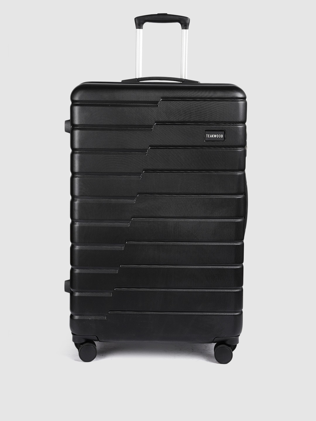 

Teakwood Leathers Textured Hard-Sided Large Trolley Bag 77 CM, Black