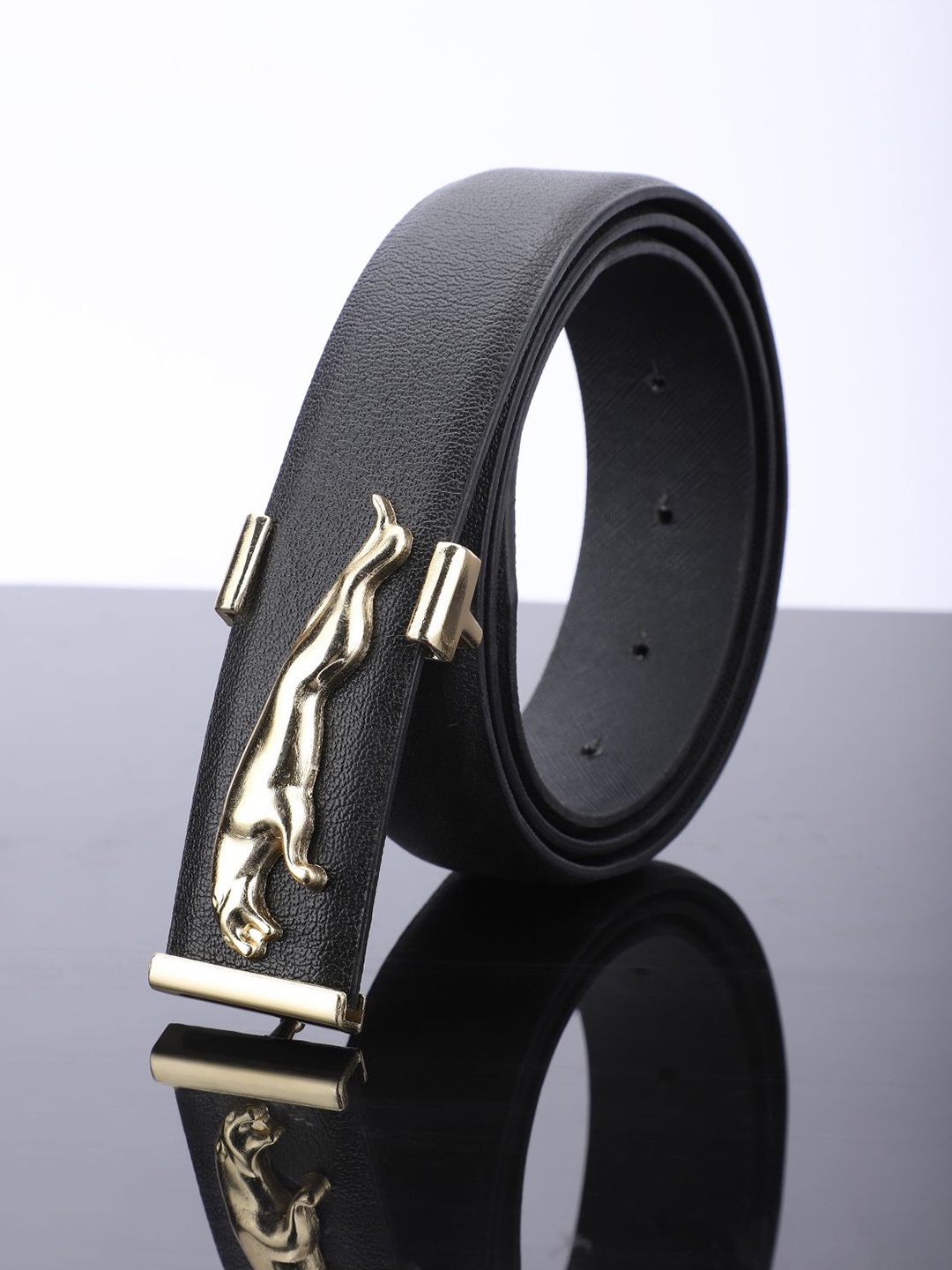 

Kastner Men Textured Push Pin Belt, Black