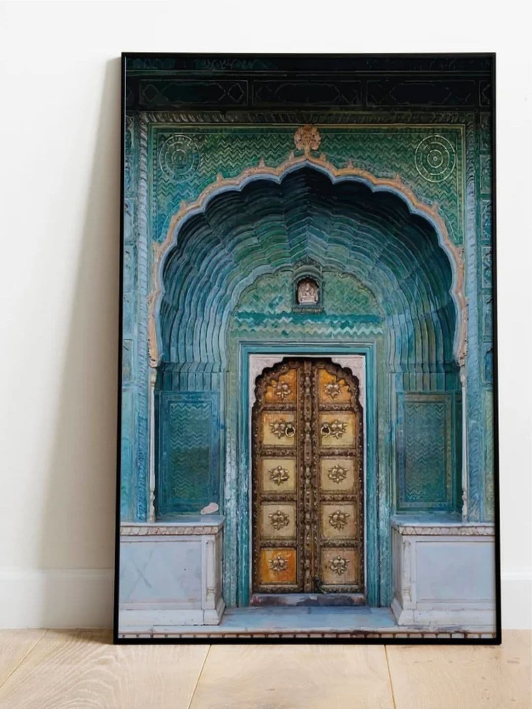 

INDIAN CLASSIC ART Blue & Brown Indian Palace Wall Art