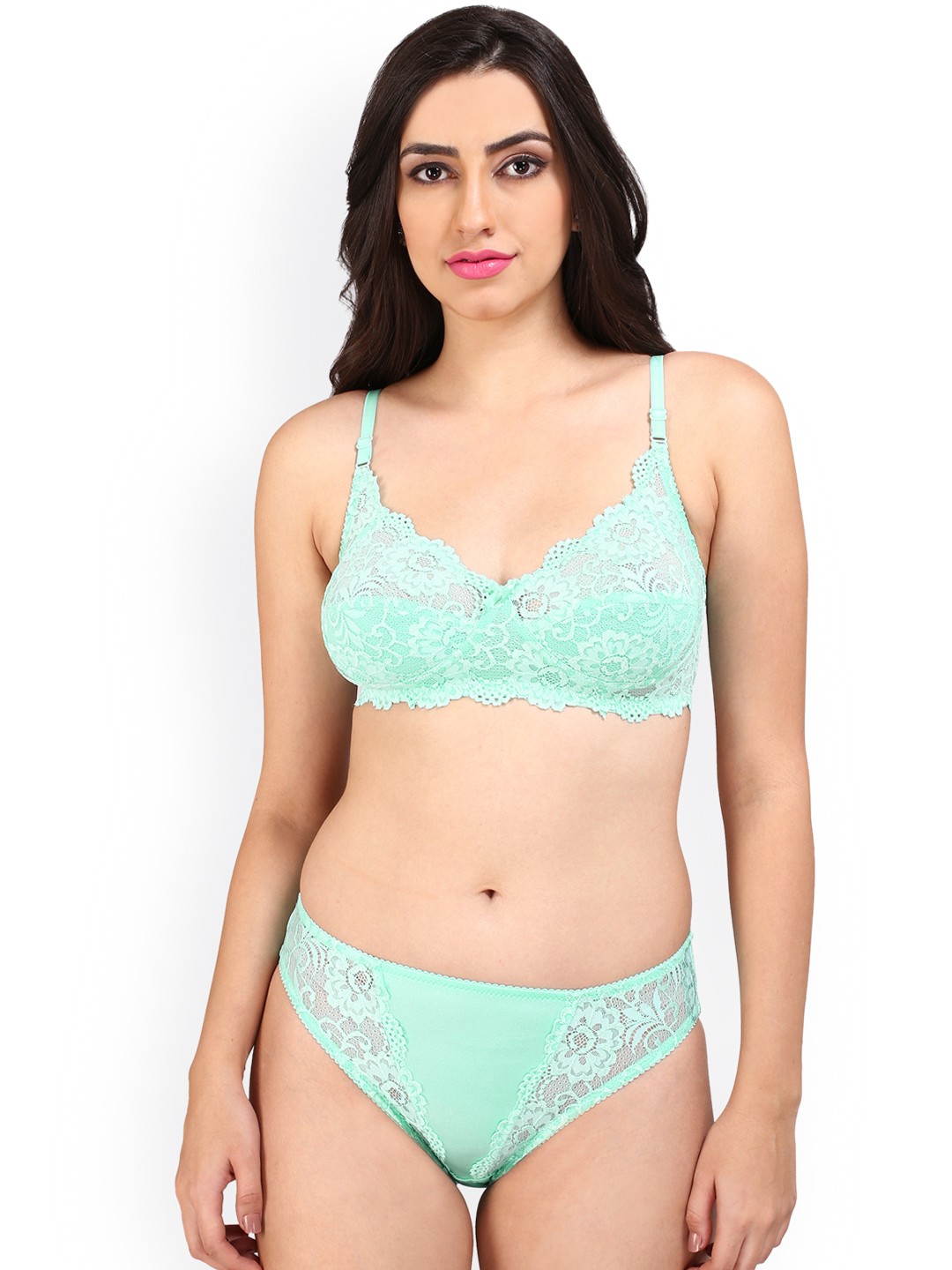 

Bralux Women Lime Green Lingerie Set