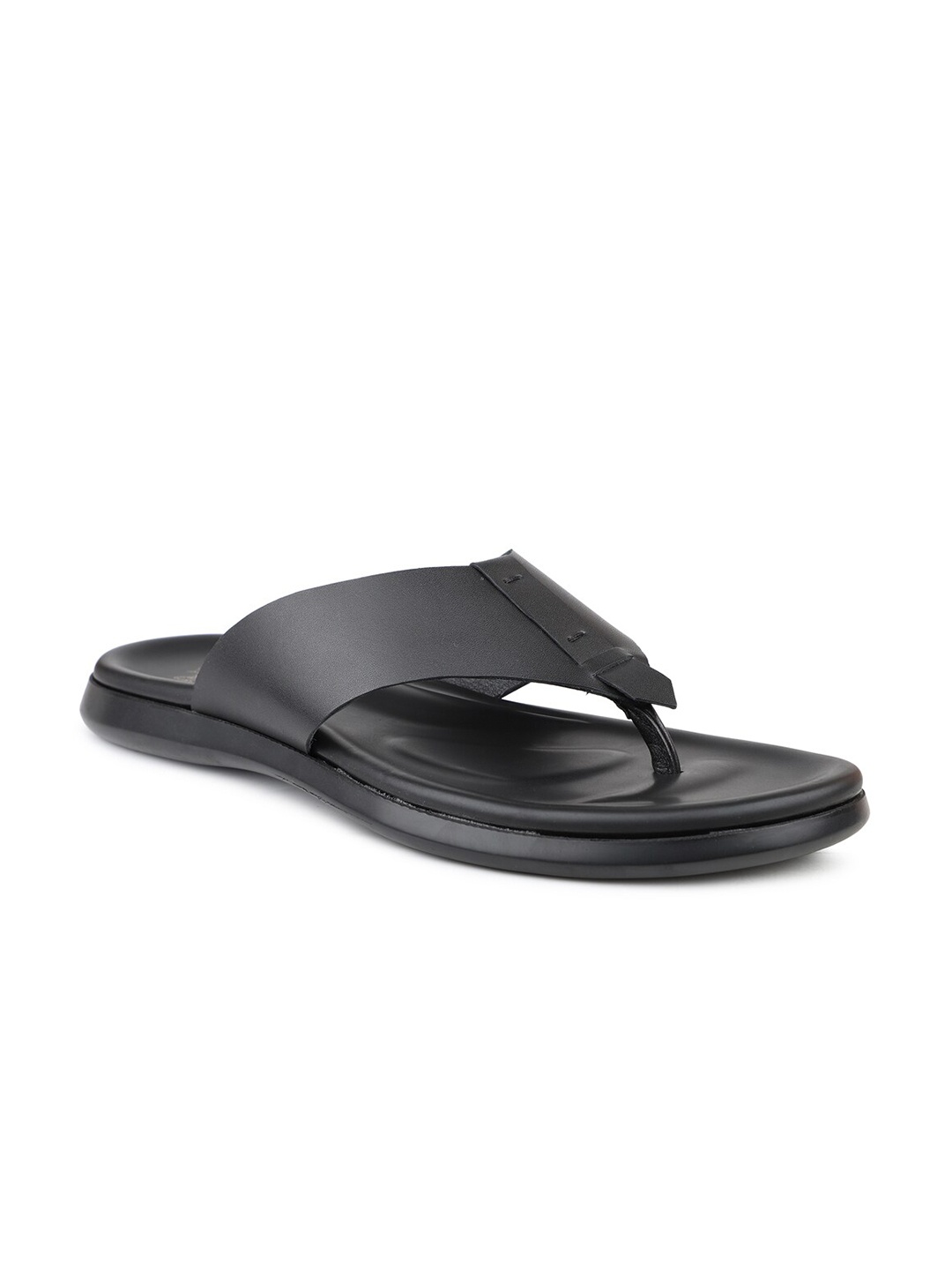 

ATESBER by Inc.5 Men Leather Comfort Sandals, Black