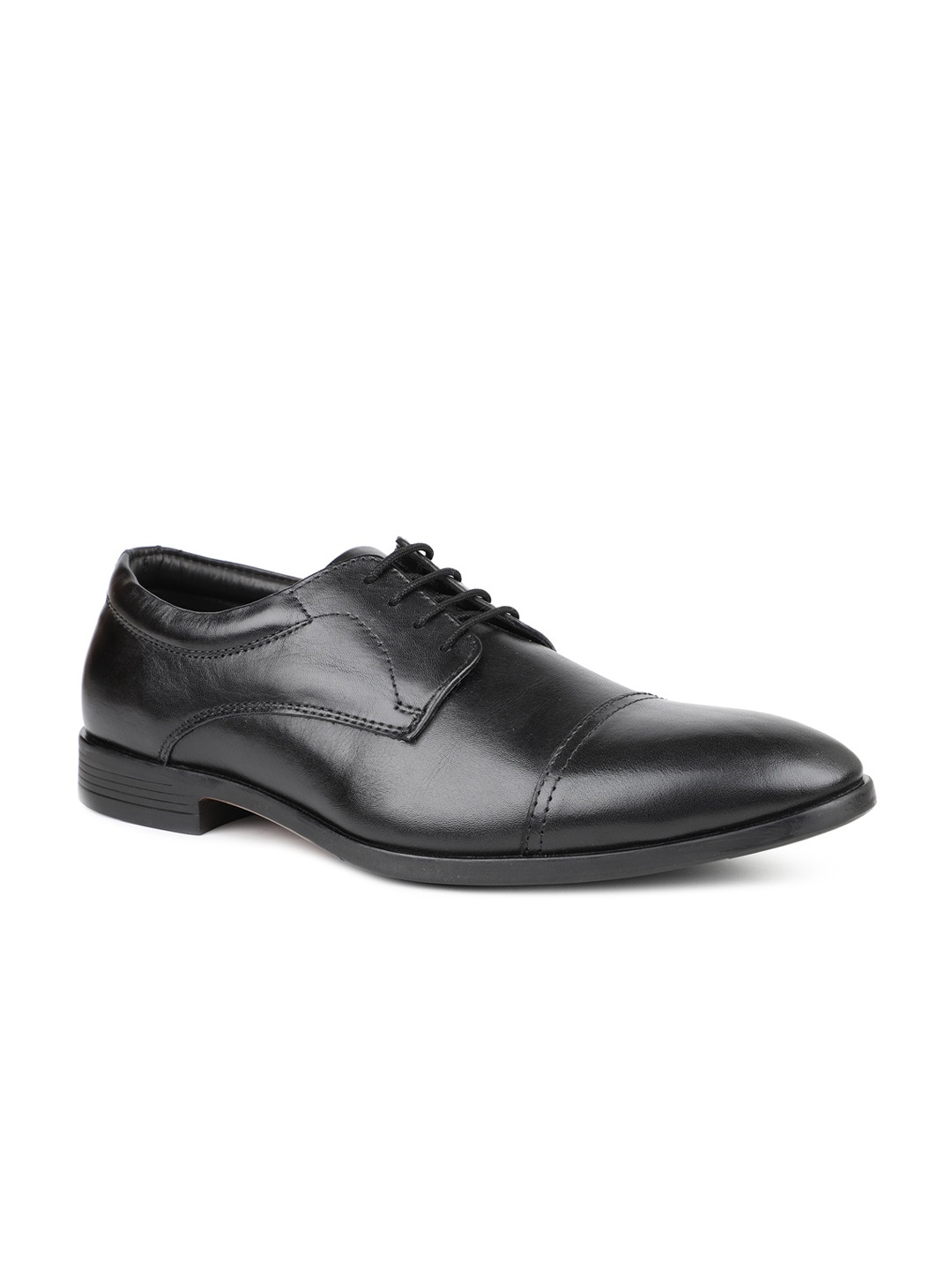 

PRIVO by Inc.5 Men Round Toe Leather Formal Derbys, Black