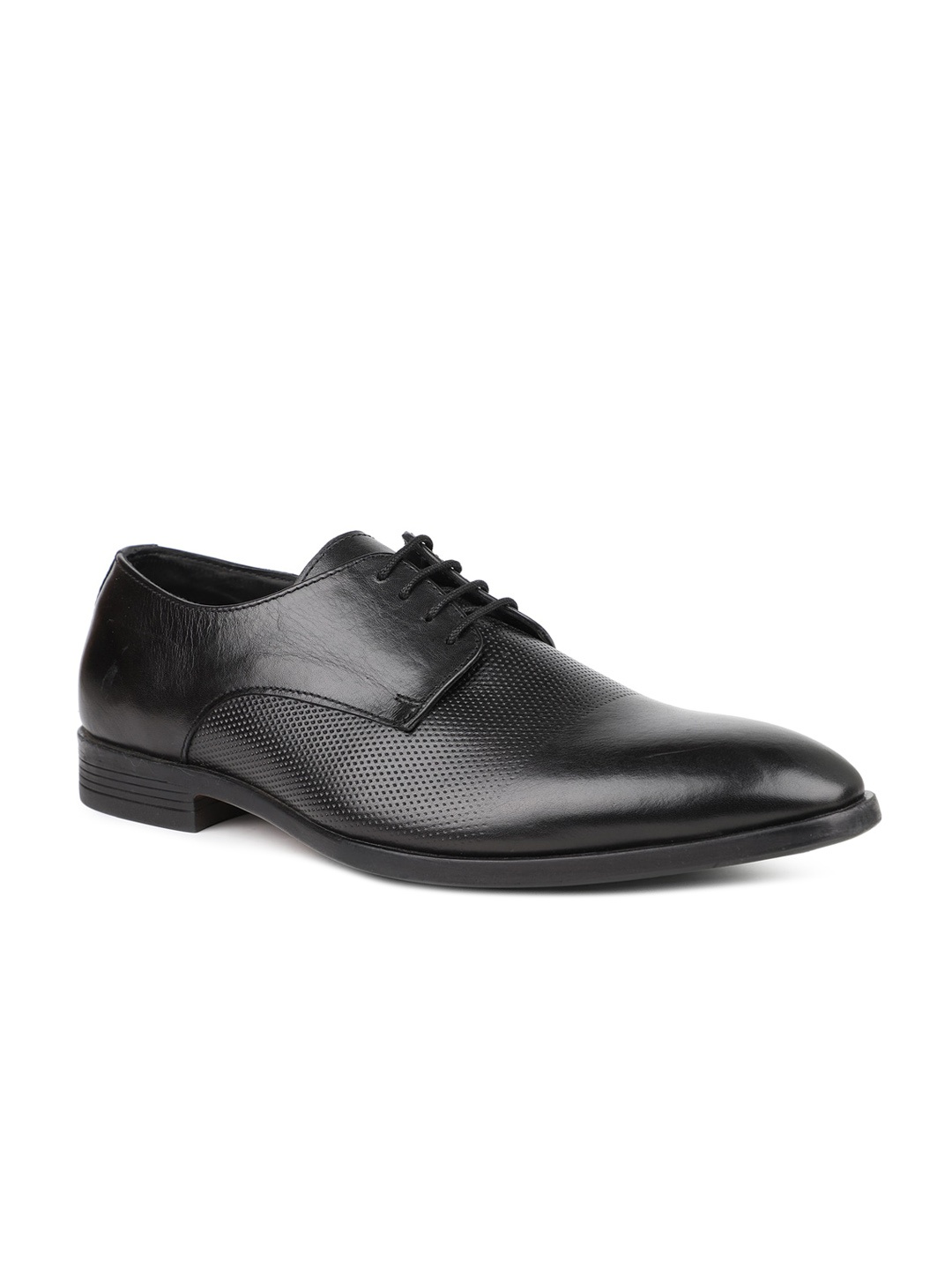 

PRIVO by Inc.5 Men Textured Leather Formal Derbys, Black