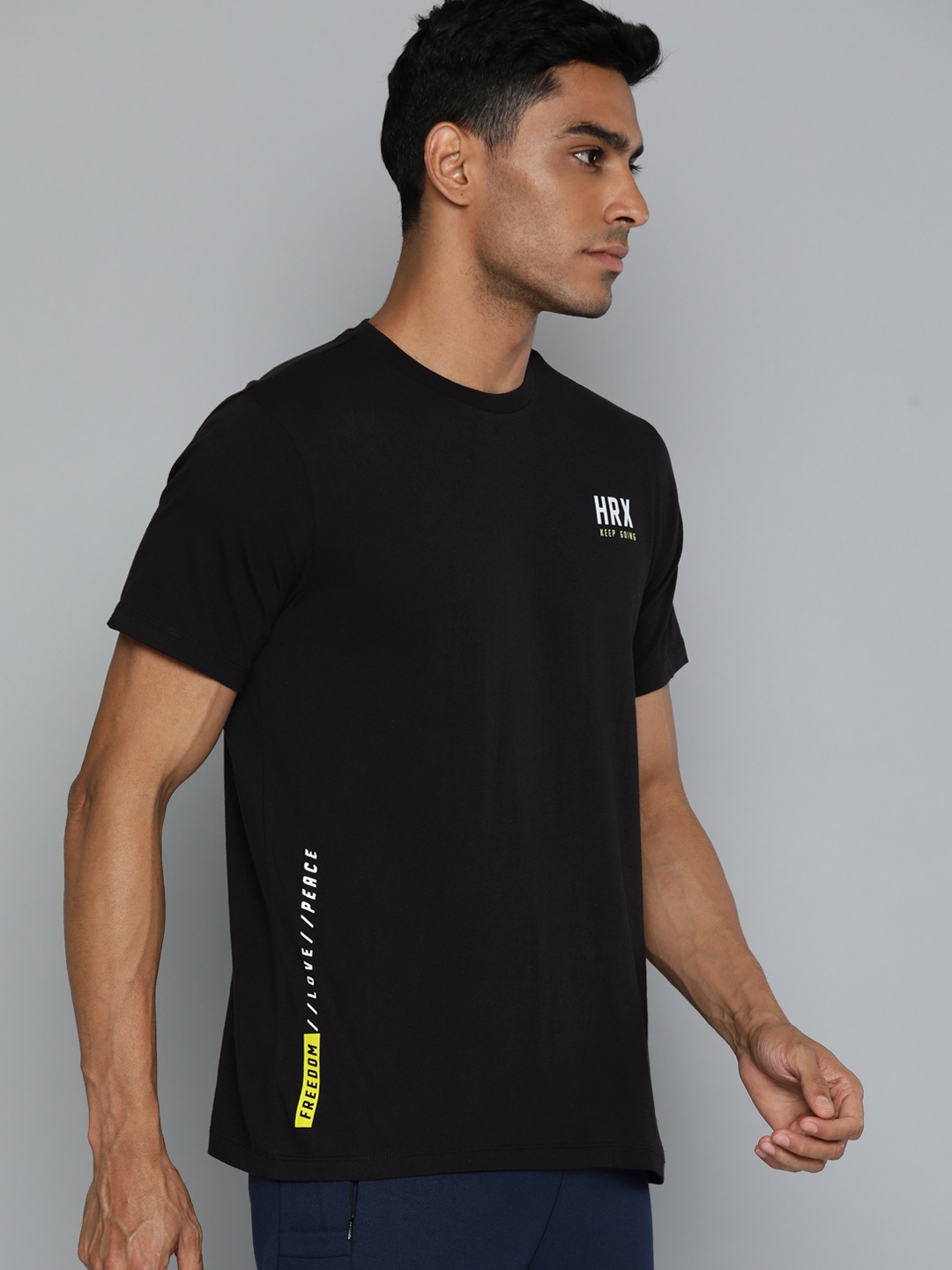 

HRX by Hrithik Roshan Men Typography Printed Bio Finish T-shirt, Black