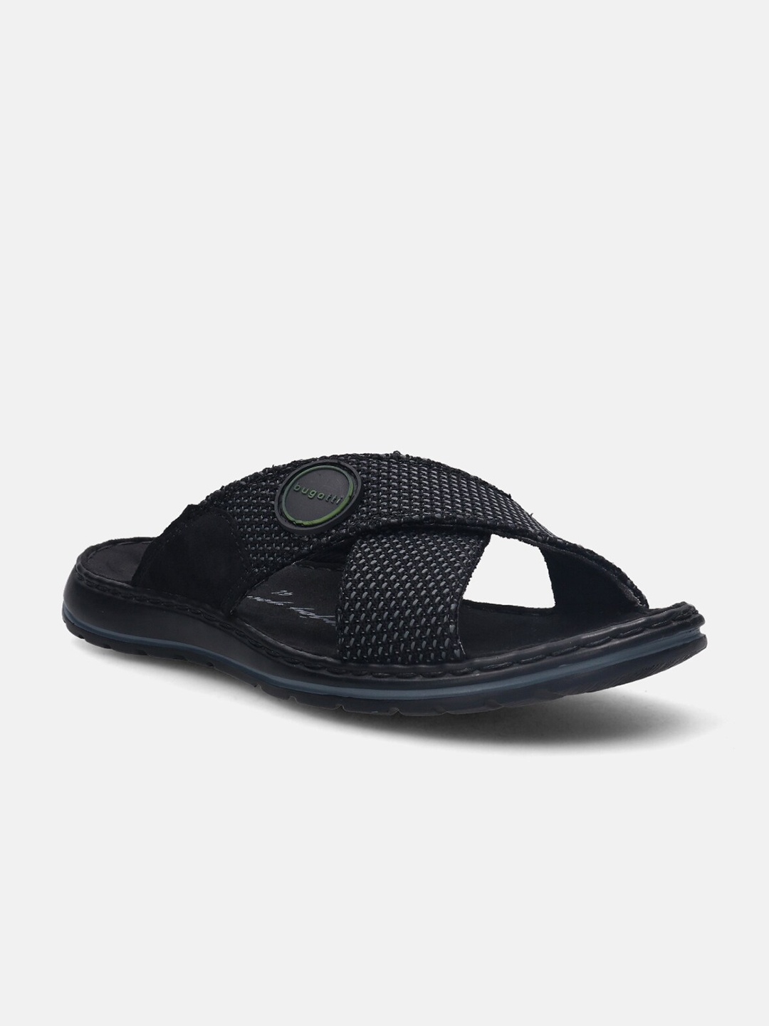 

Bugatti Men Altea Cross Strap Canvas Comfort Sandals, Black