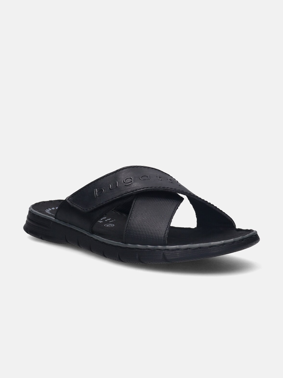 

Bugatti Men Dario Cross Strap Leather Comfort Sandals, Black