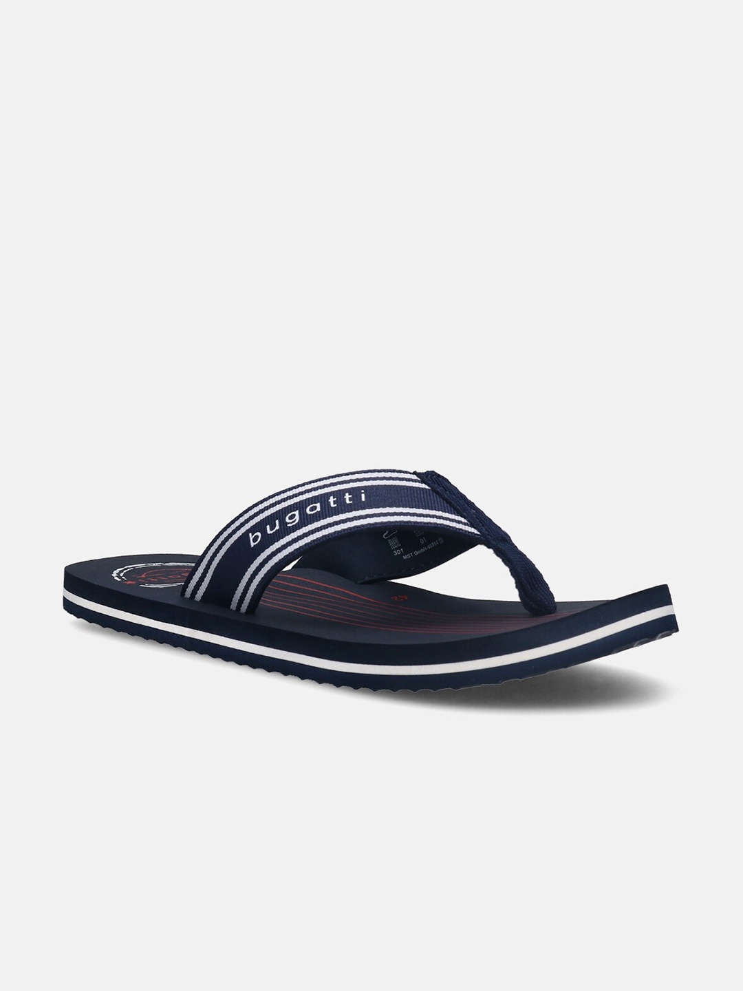 

Bugatti Men Flato Printed Thong Flip-Flops, Navy blue