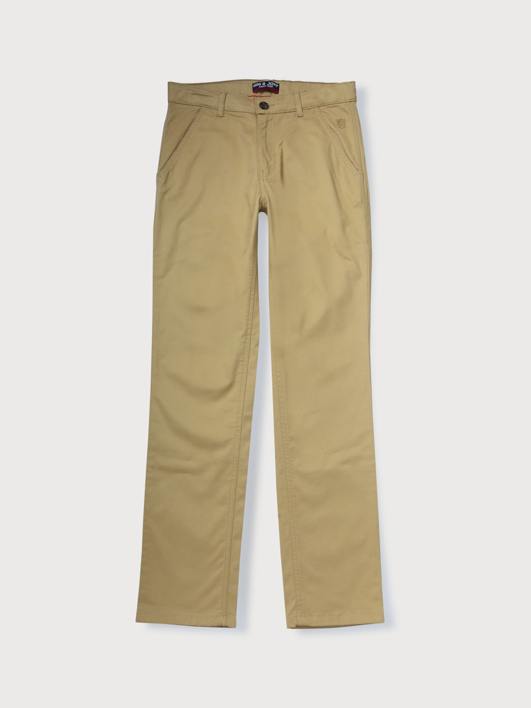 

Gini and Jony Boys Mid-Rise Cotton Chinos Trousers, Khaki