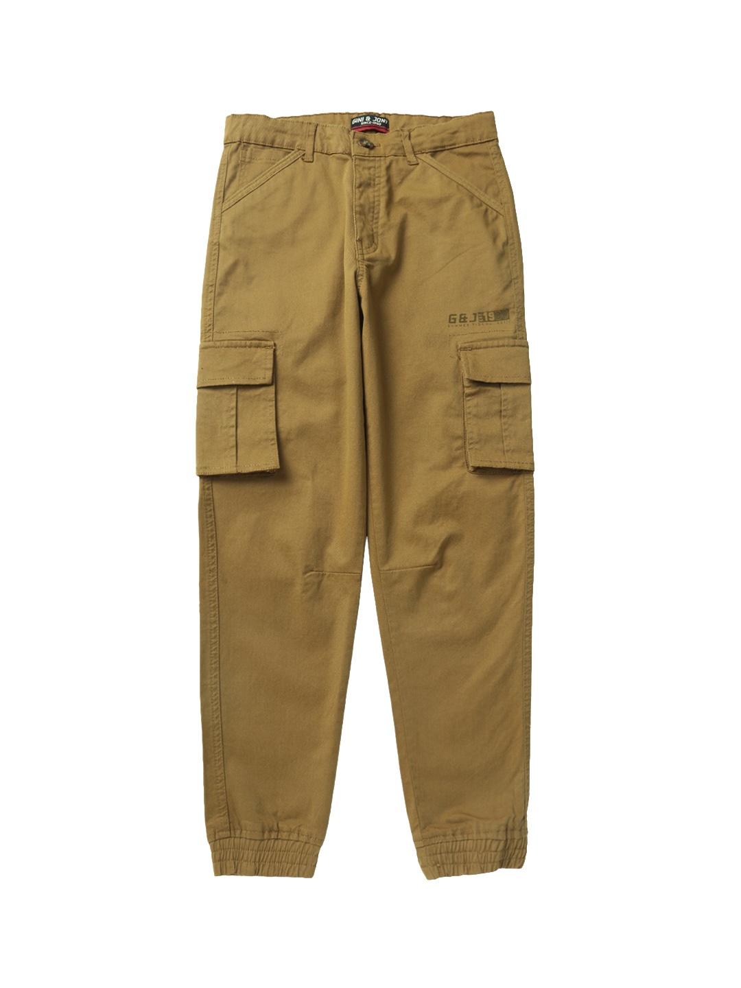 

Gini and Jony Boys Mid-Rise Cotton Joggers, Khaki