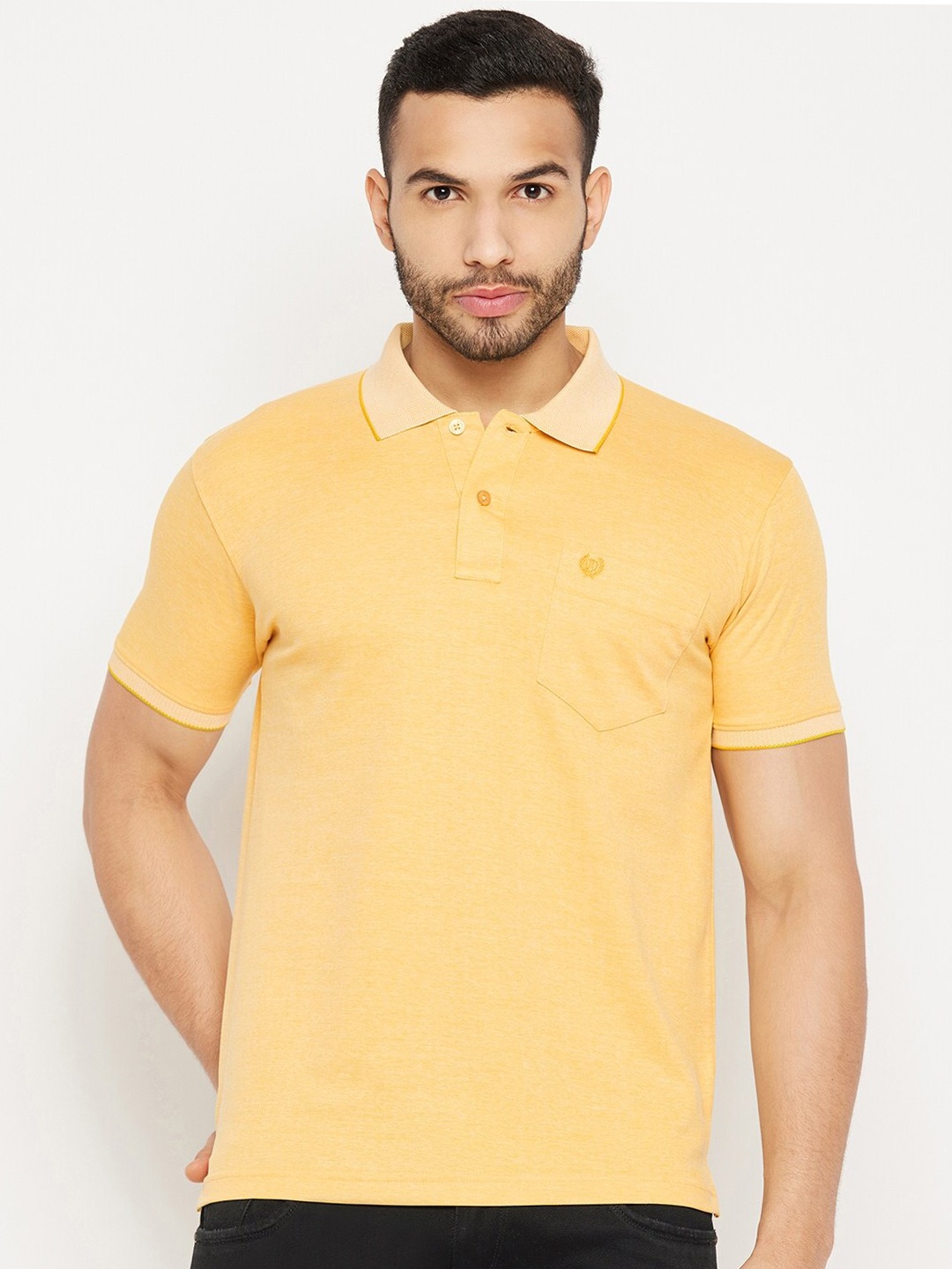 

Duke Polo Collar Short Sleeve Cotton T-shirt, Yellow