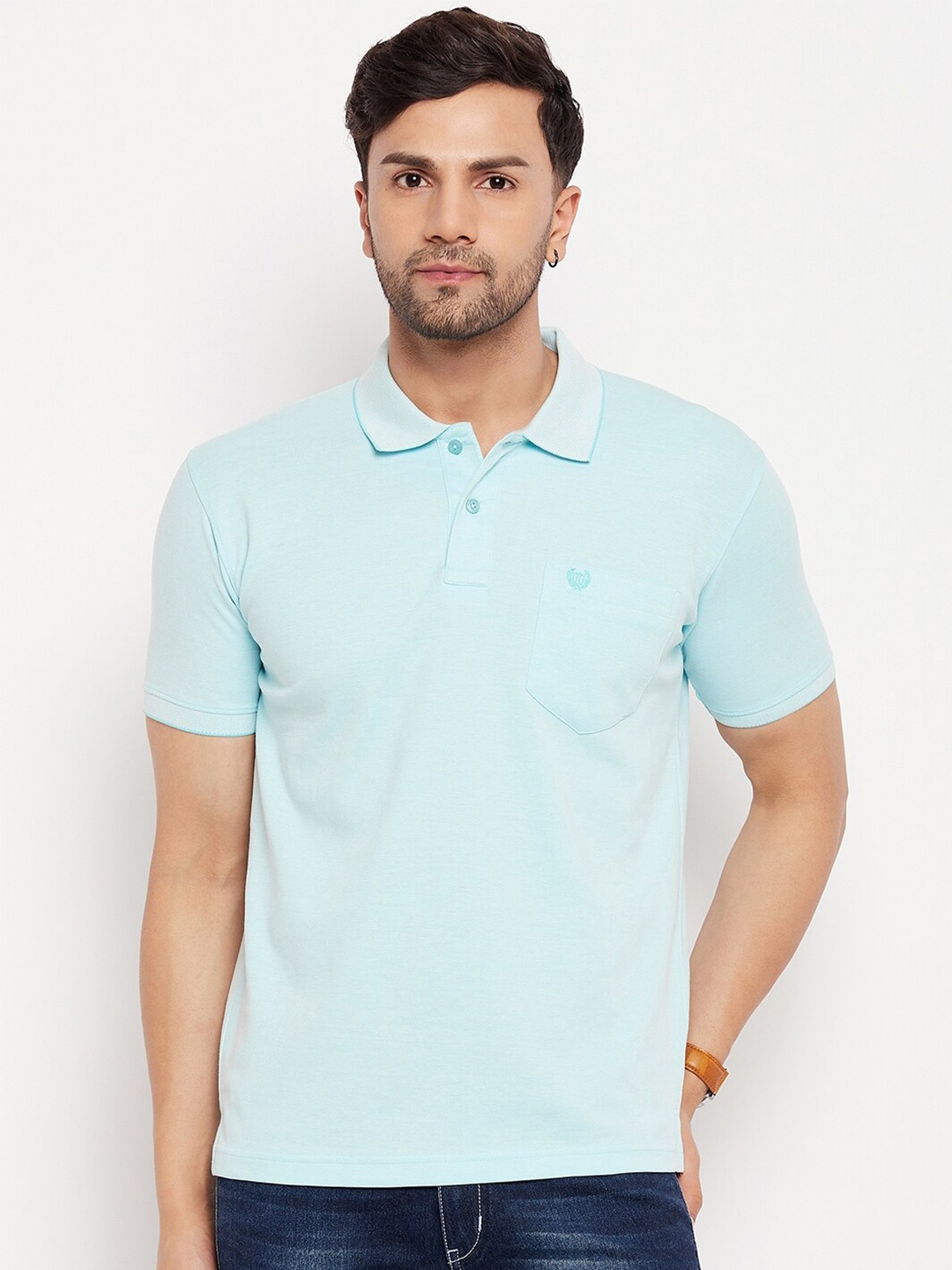 

Duke Polo Collar Short Sleeves Cotton T-shirt, Blue