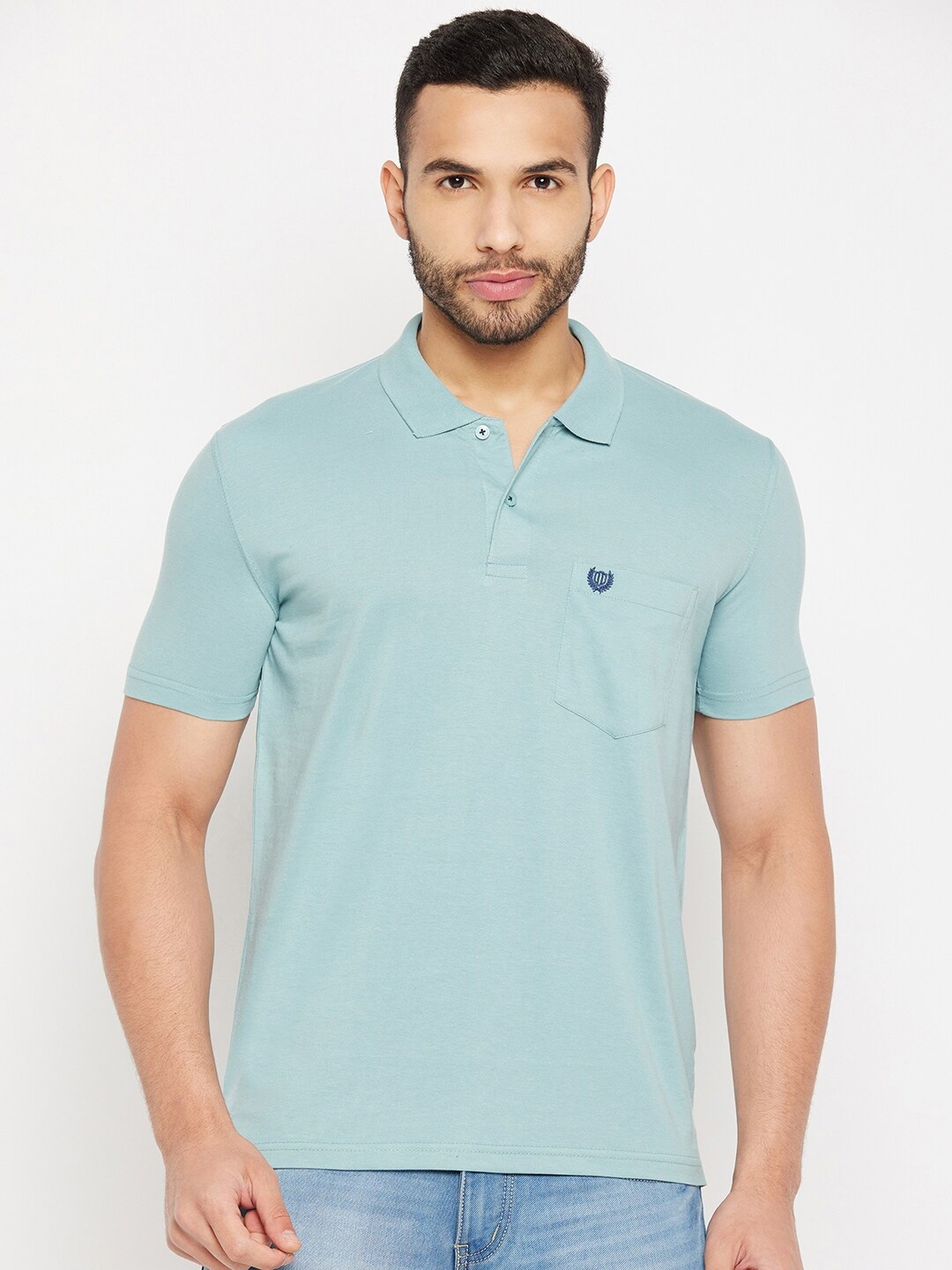 

Duke Polo Collar Cotton Slim Fit T-shirt, Green