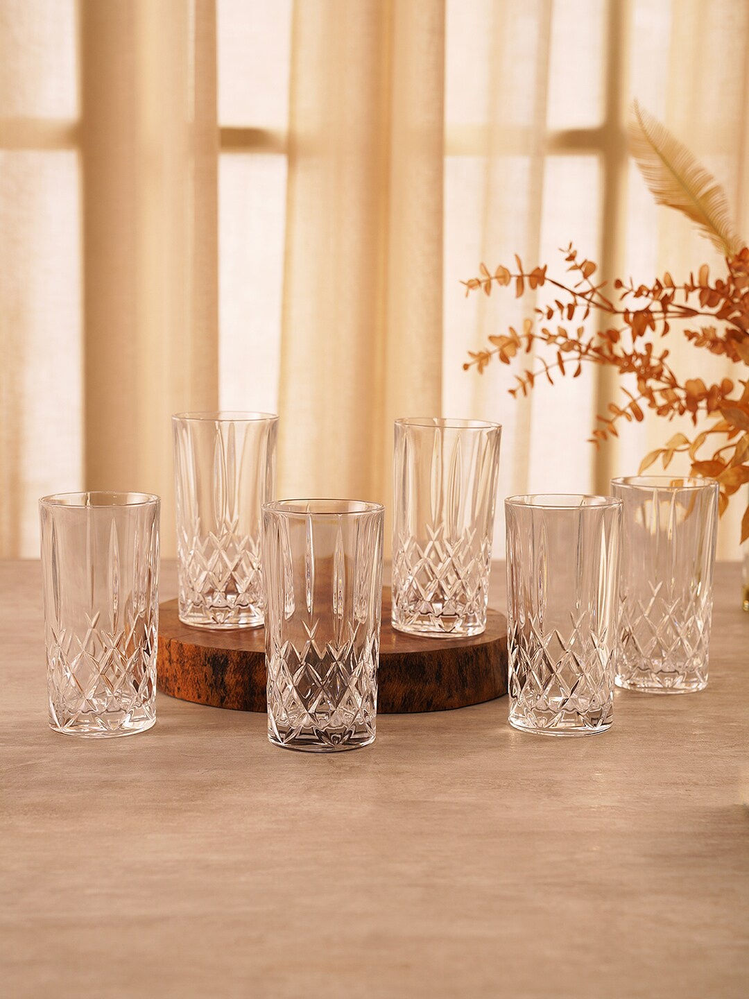 

Pure Home and Living 6 Pieces Transparent Straight Highball Glasses