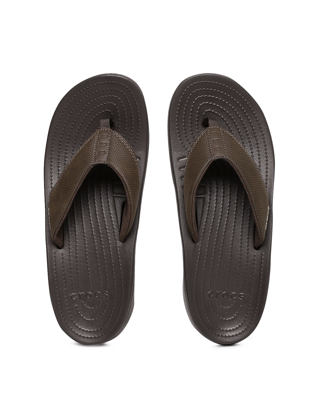 

Crocs Men Brown Solid Bogota Thong Flip-Flops