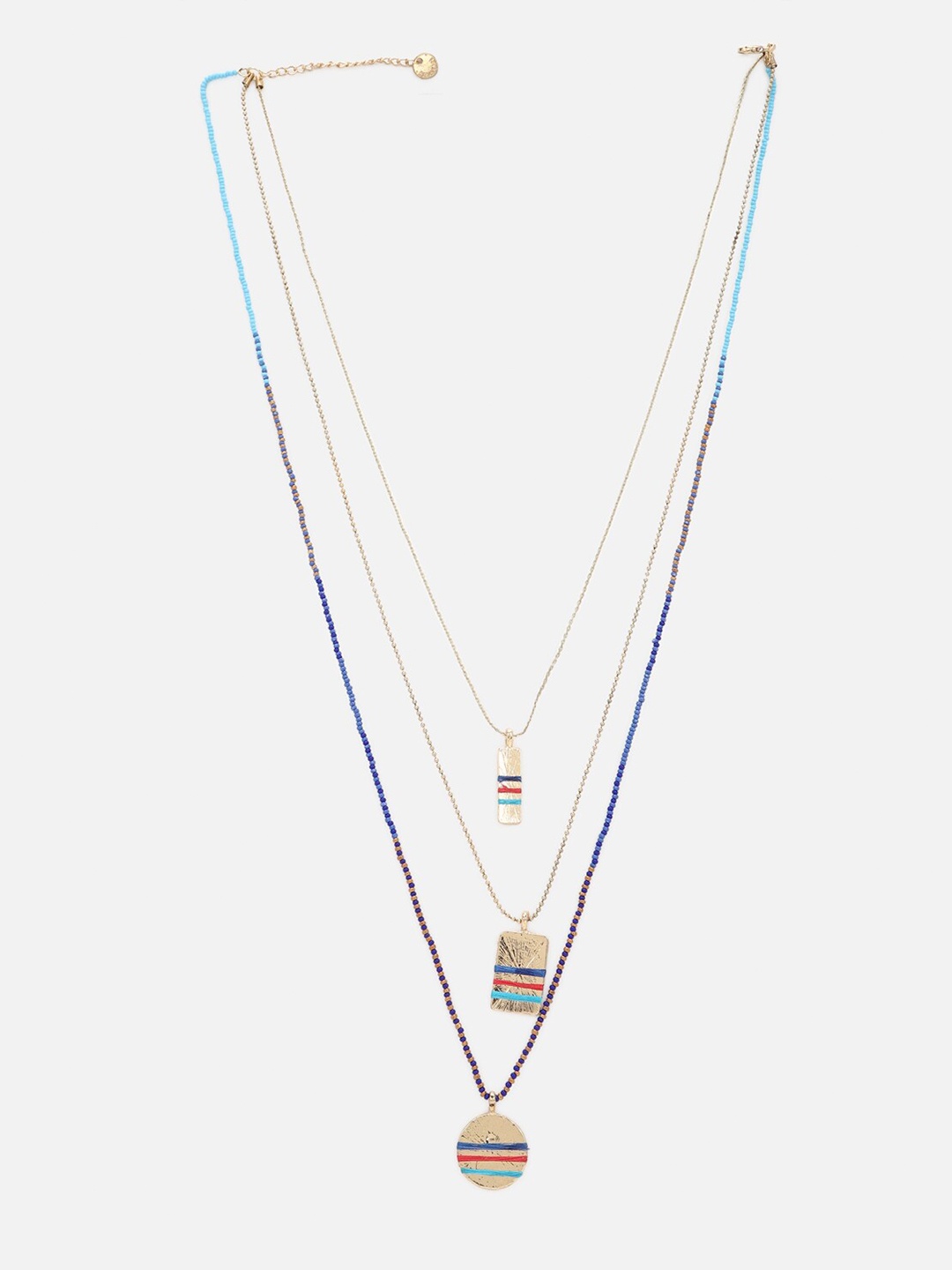 

FOREVER 21 Blue & Gold-Toned Layered Chain