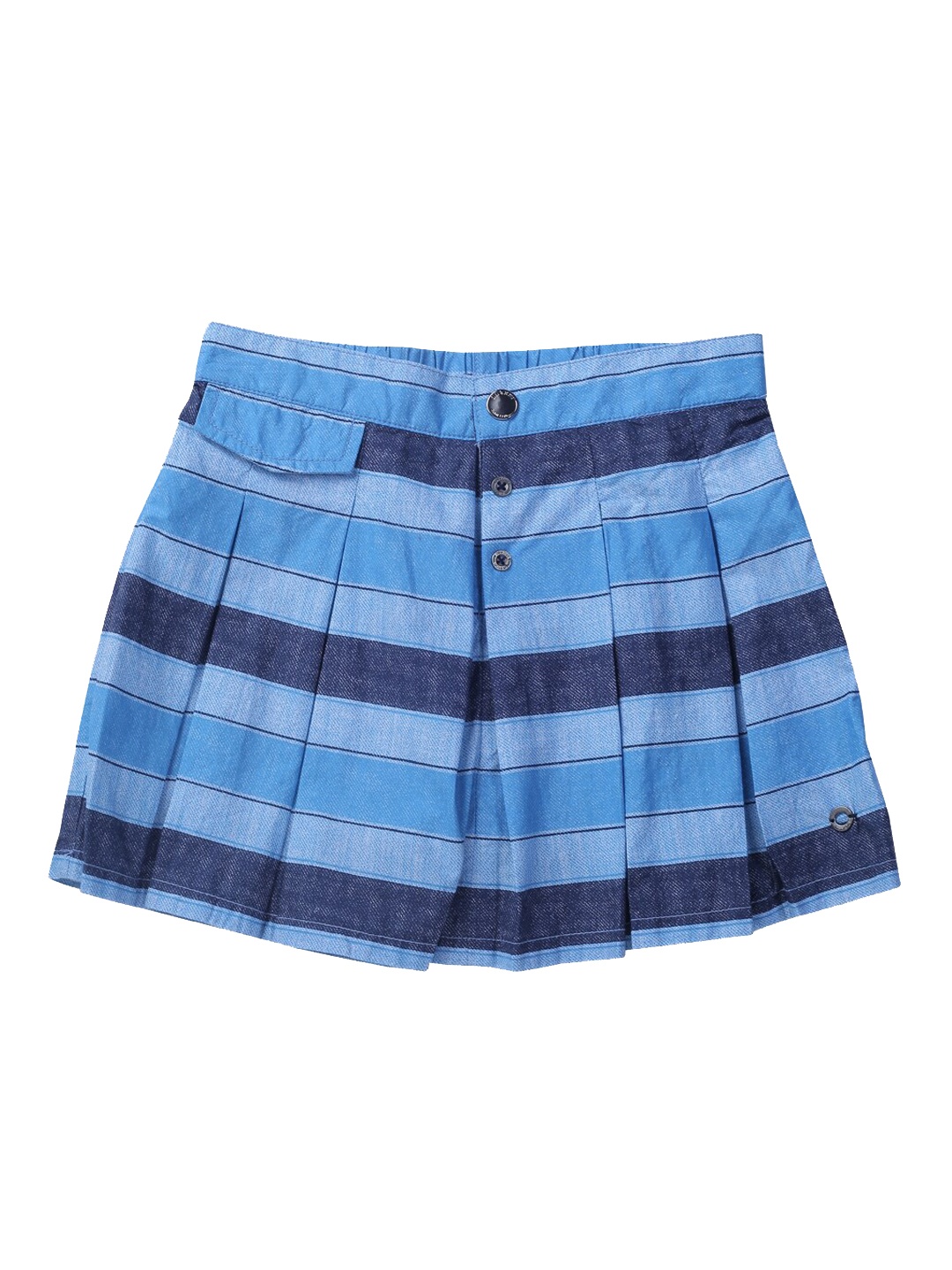 

Gini and Jony Girls Pure Cotton Flared A-Line Mini Skort, Blue