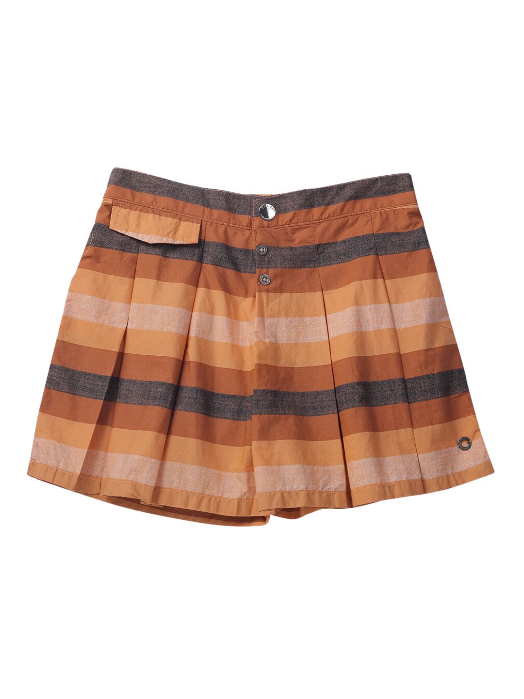 

Gini and Jony Girls Striped Mini Cotton Skorts, Brown