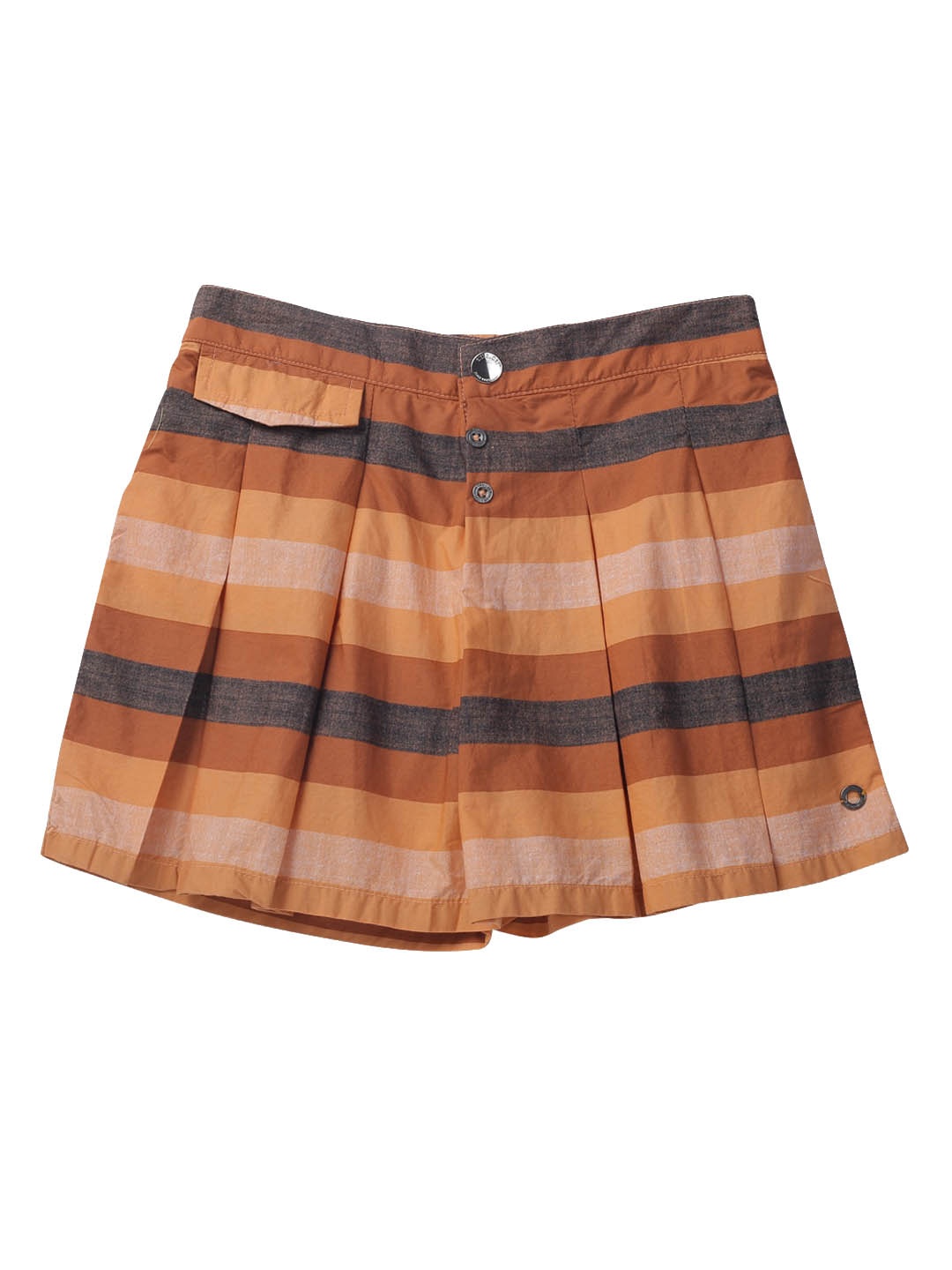 

Gini and Jony Girls Striped Mini Cotton Skorts, Brown