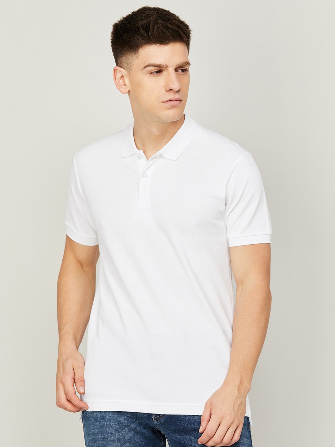 

Bossini Polo Collar Cotton Slim Fit T-shirt, White