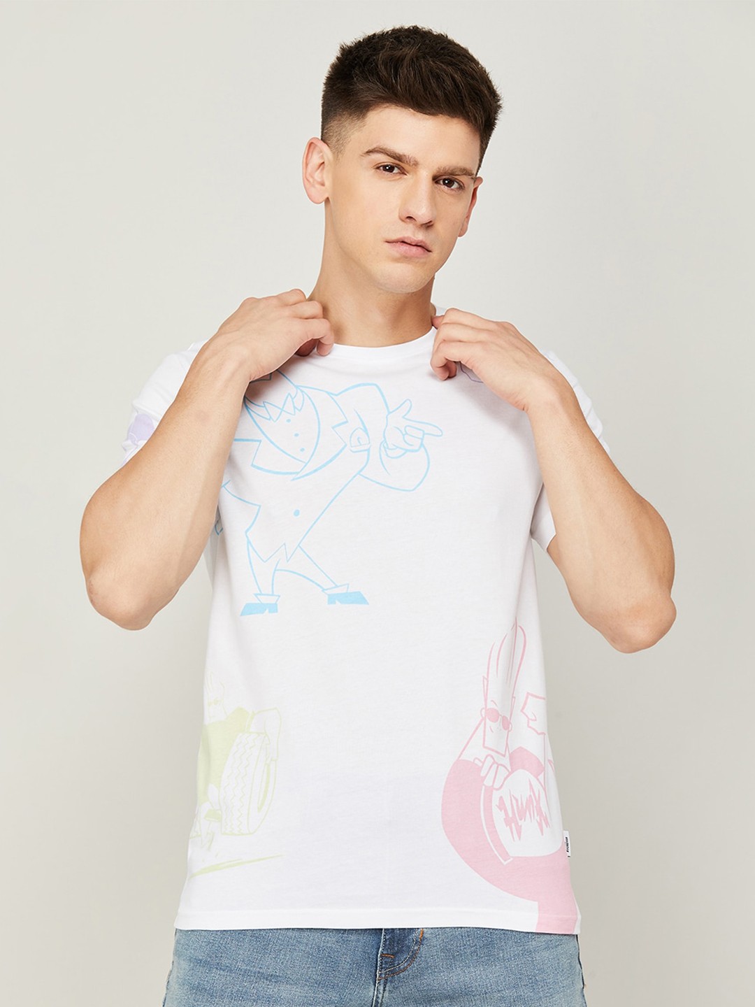 

Fame Forever by Lifestyle Graphic Printed Cotton T-shirt, White