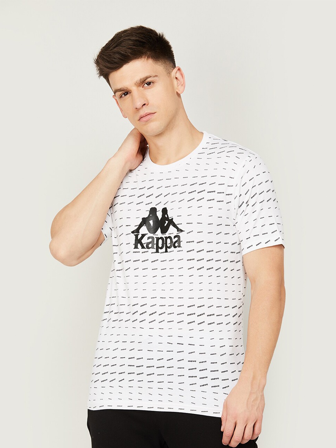 

Kappa Typography Printed Cotton T-shirt, White