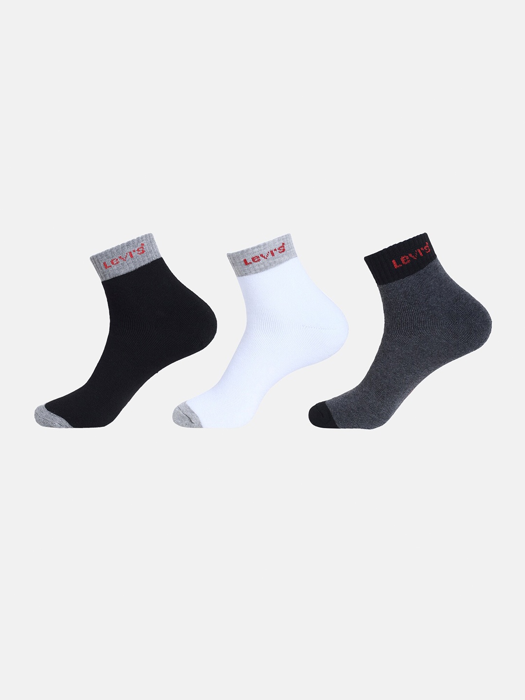

Levis Men Pack Of 3 Ankle Length Socks, White