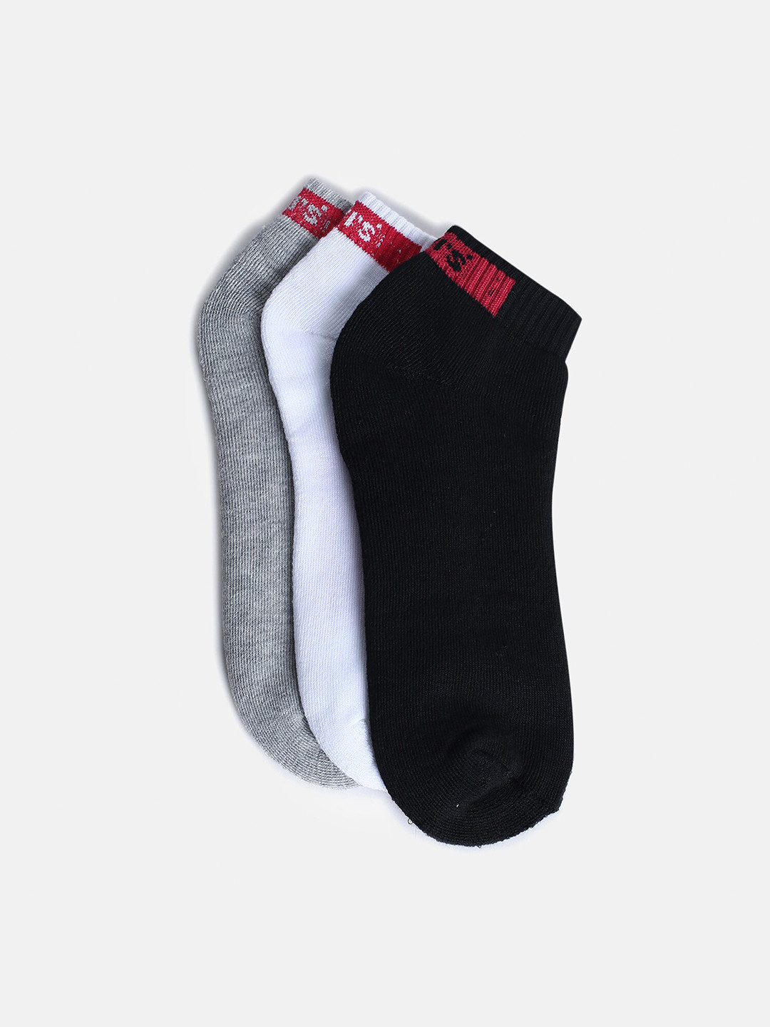 

Levis Men Pack Of 3 Ankle Length Socks, White
