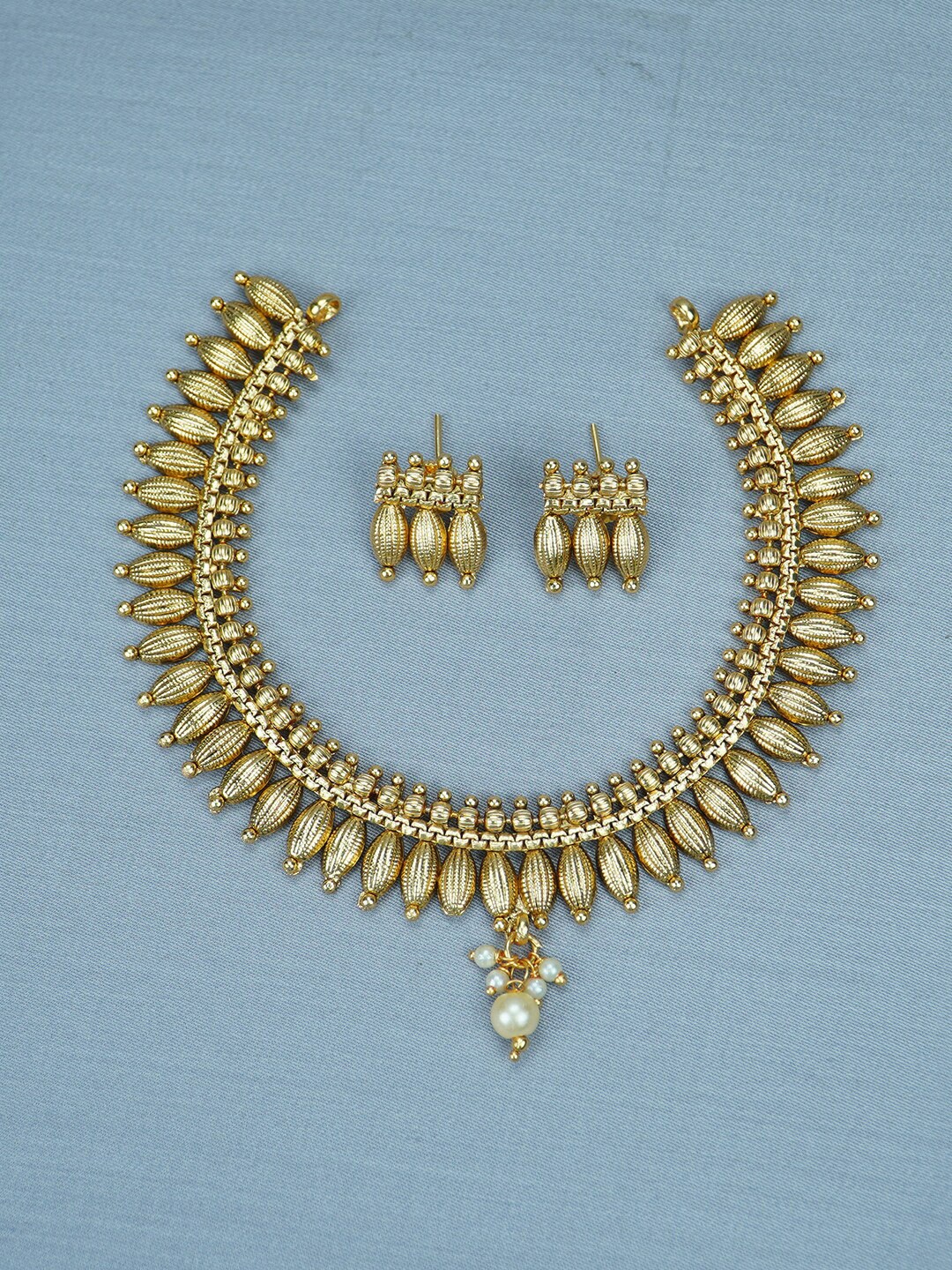 

Diksha collection Gold-Plated Beaded Jewellery Set