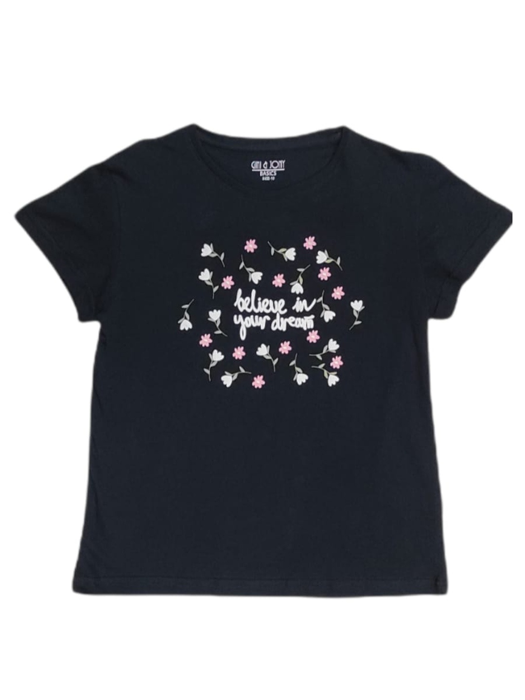 

Gini and Jony Navy Blue Print Cotton Top