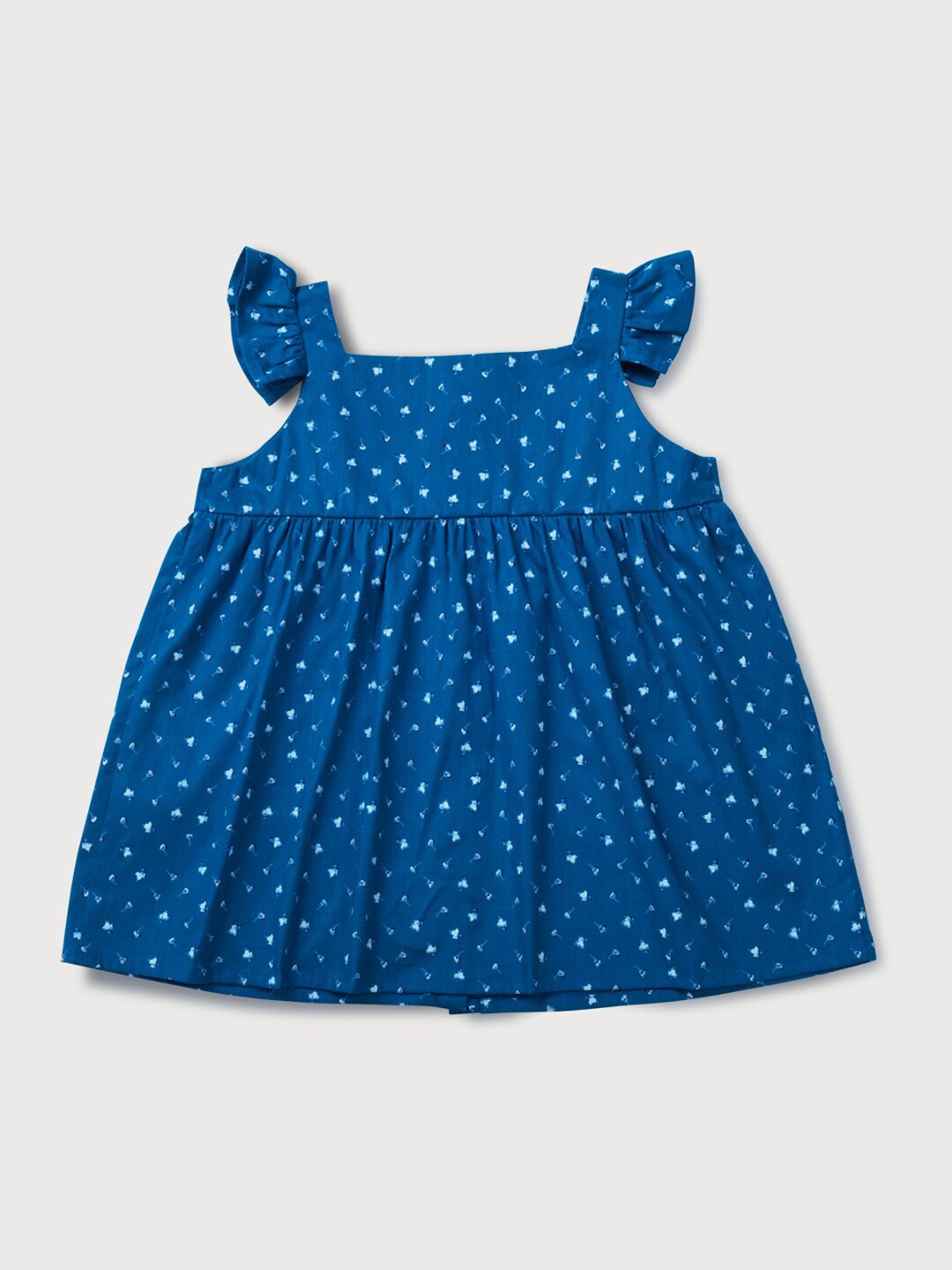 

Gini and Jony Girls Floral Printed Cotton Empire Top, Blue