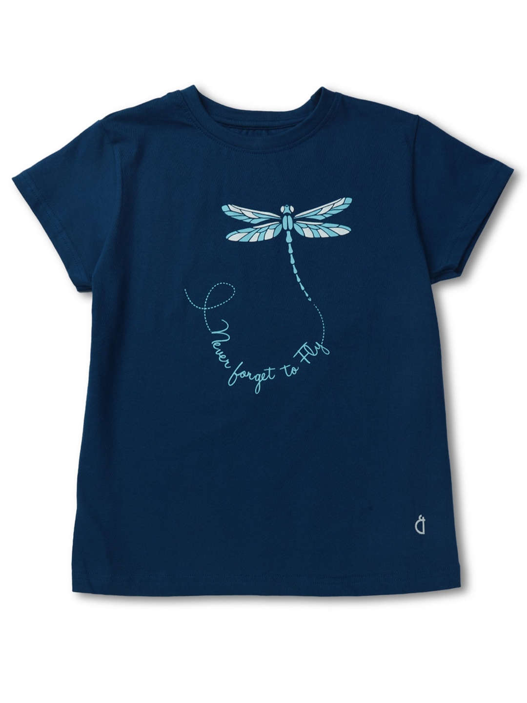 

Gini and Jony Infants Girls Graphic Printed Cotton T-shirt, Navy blue